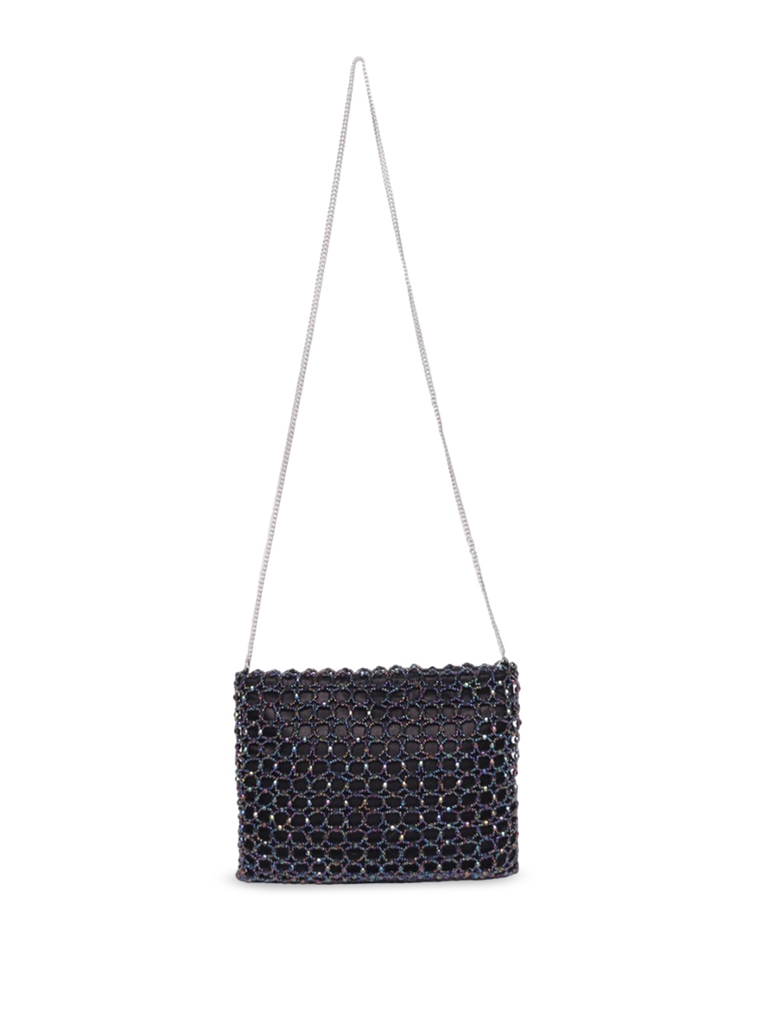 

ASTRID Embellished Structured Sling Bag, Black