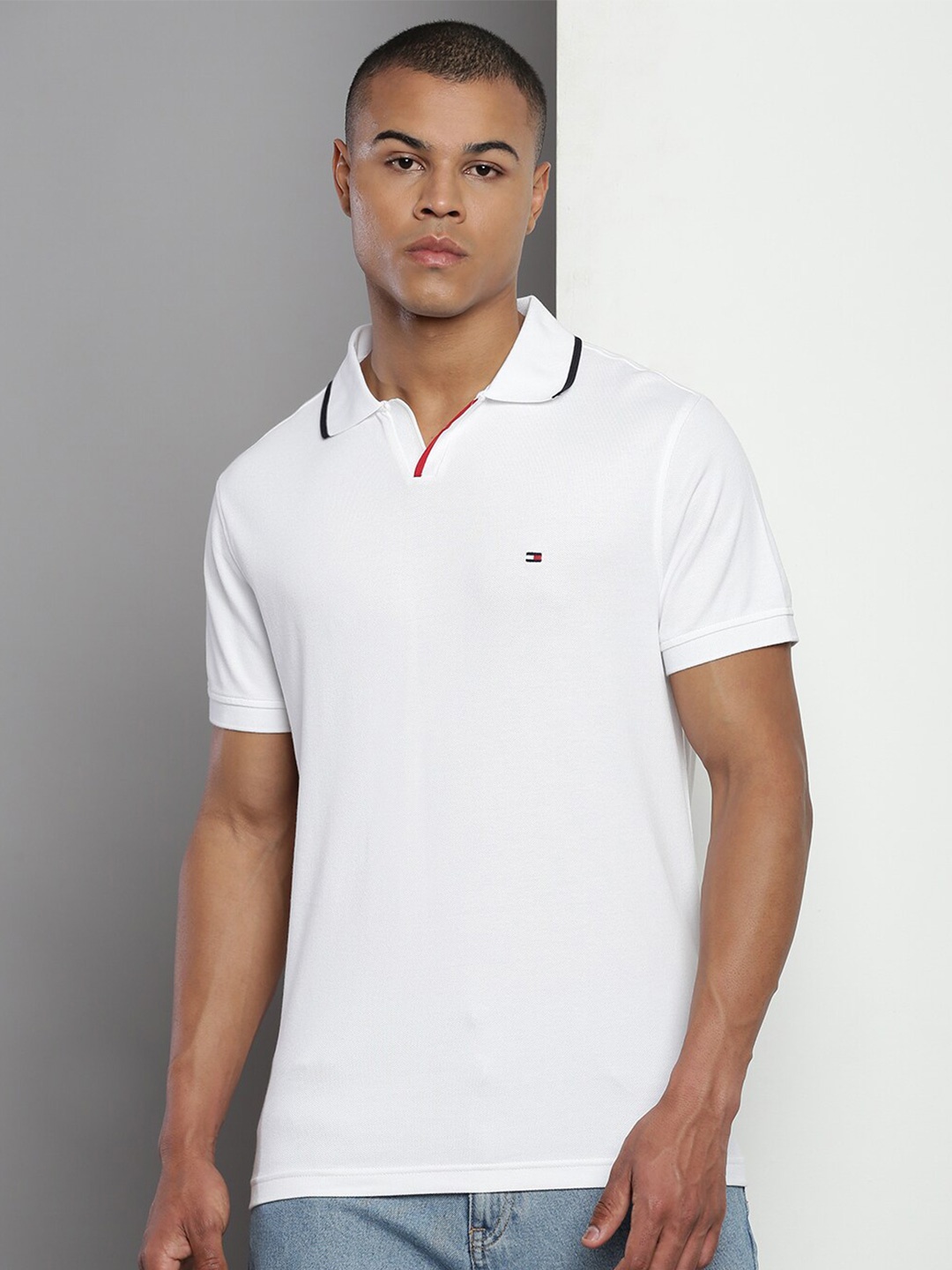 

Tommy Hilfiger Polo Collar Cotton T-shirt, White
