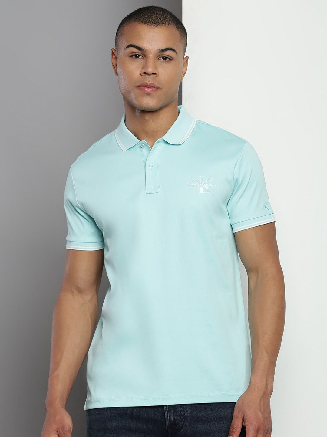 

Calvin Klein Cotton Polo Collar T-shirt, Blue