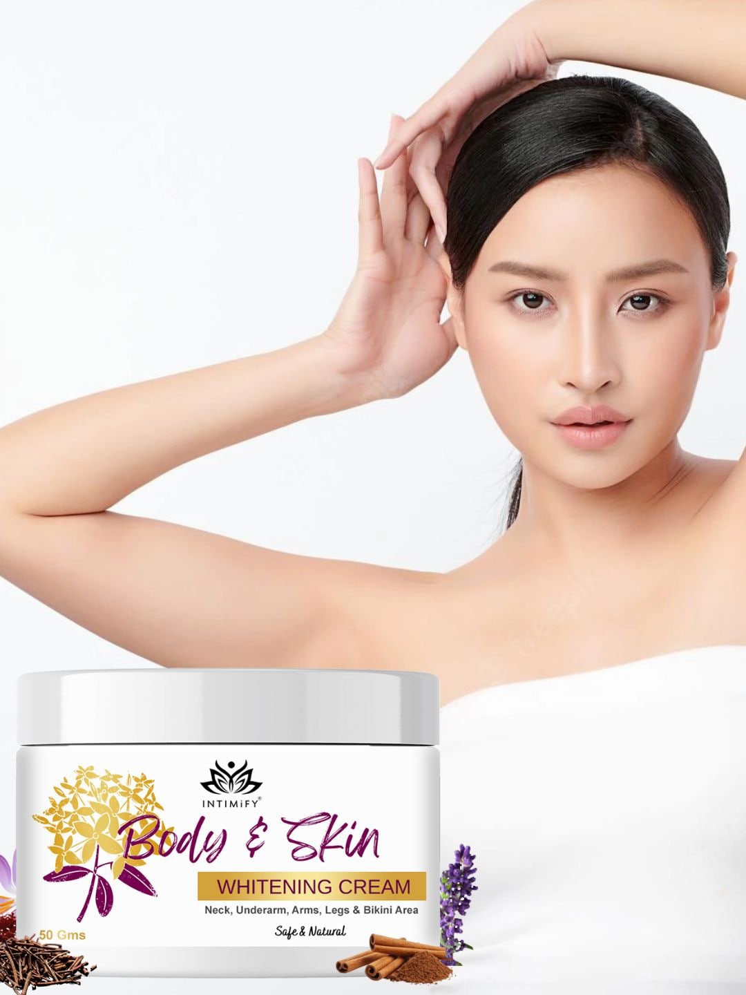 

INTIMIFY Body & Skin Whitening Cream For Softening Moisturizing & Lightening-50g, White