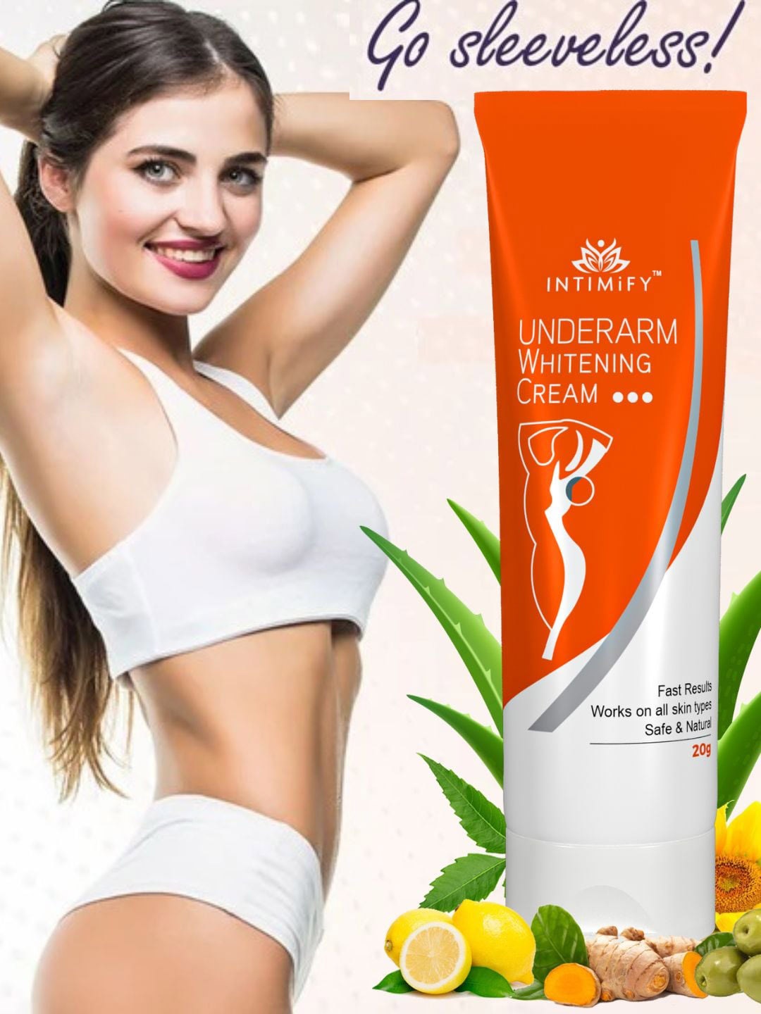 

INTIMIFY Feel Of Nature Underarm Whitening Cream - 20g, White