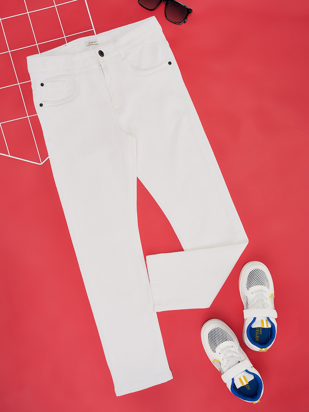 

Pantaloons Junior Boys Slim Fit Stretchable Jeans, White
