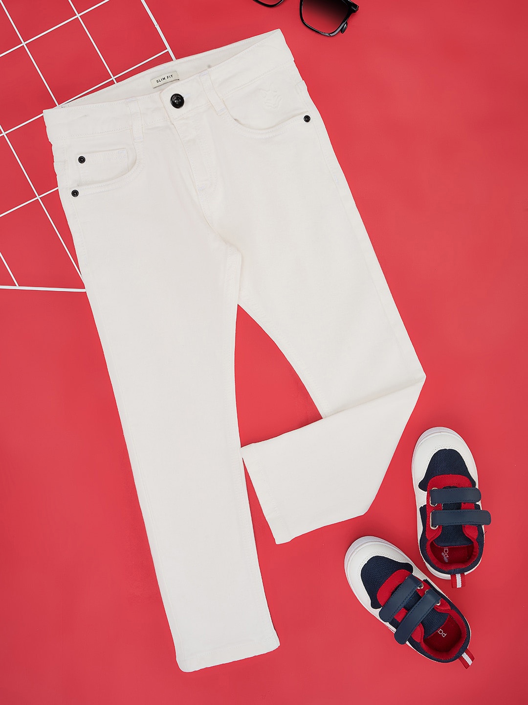 

Pantaloons Junior Boys Slim Fit Stretchable Jeans, White