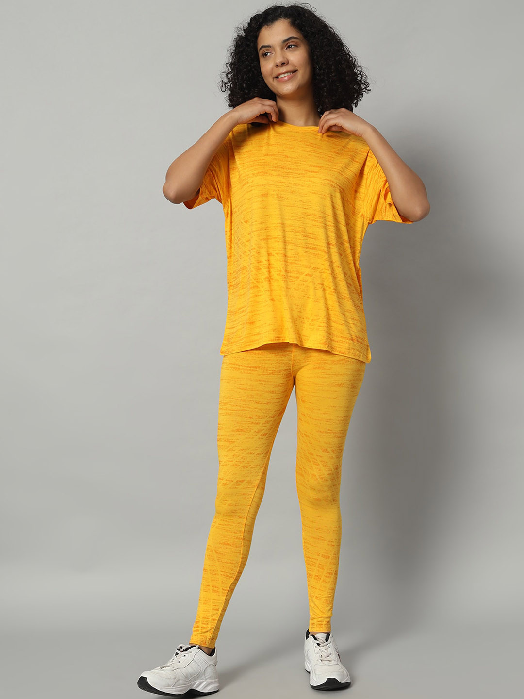 

NEWD Round Neck Short Sleeves Tracksuit, Yellow