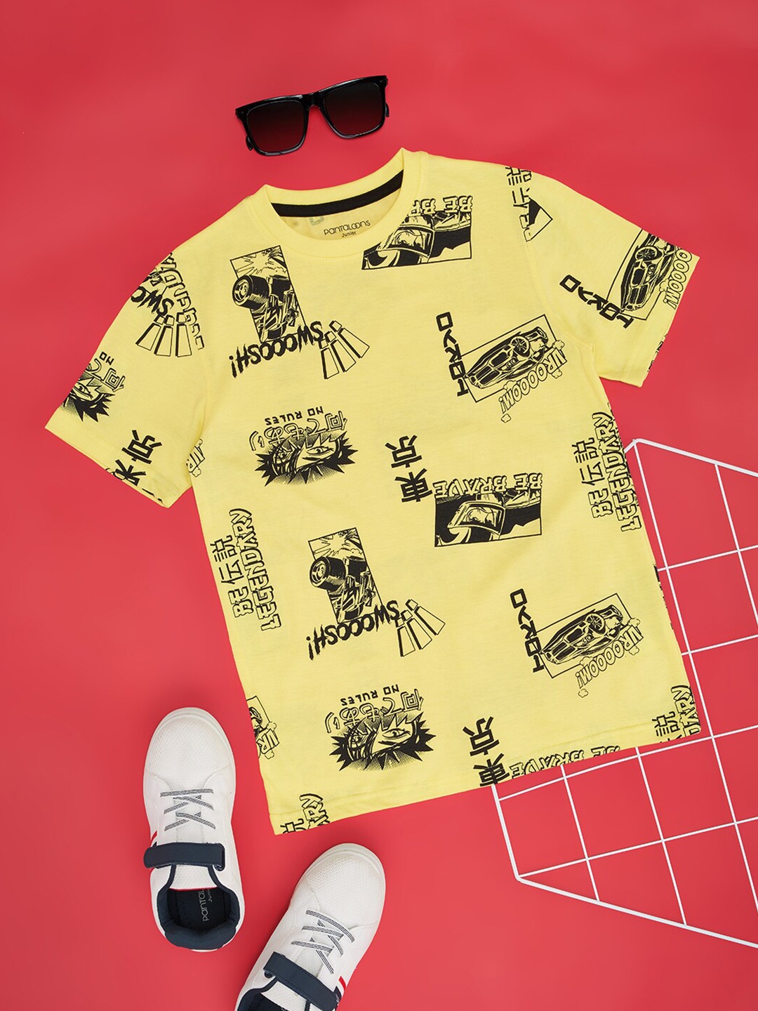 

Pantaloons Junior Boys Graphic Printed Cotton Casual T-shirt, Green