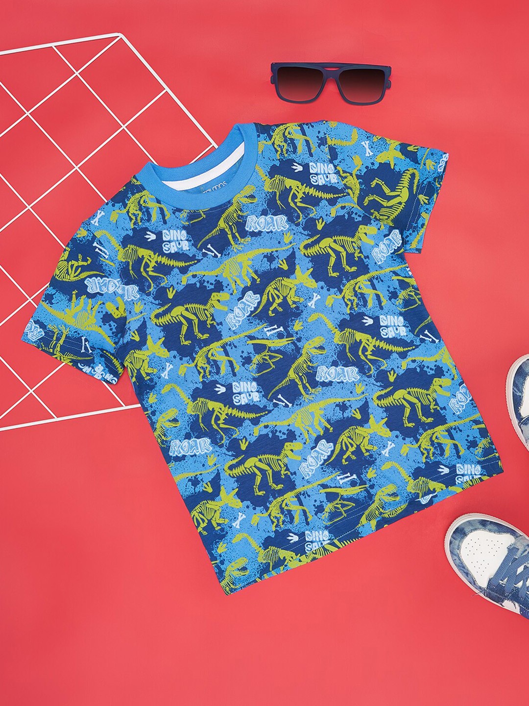 

Pantaloons Junior Boys Graphic Printed Cotton Casual T-shirt, Blue