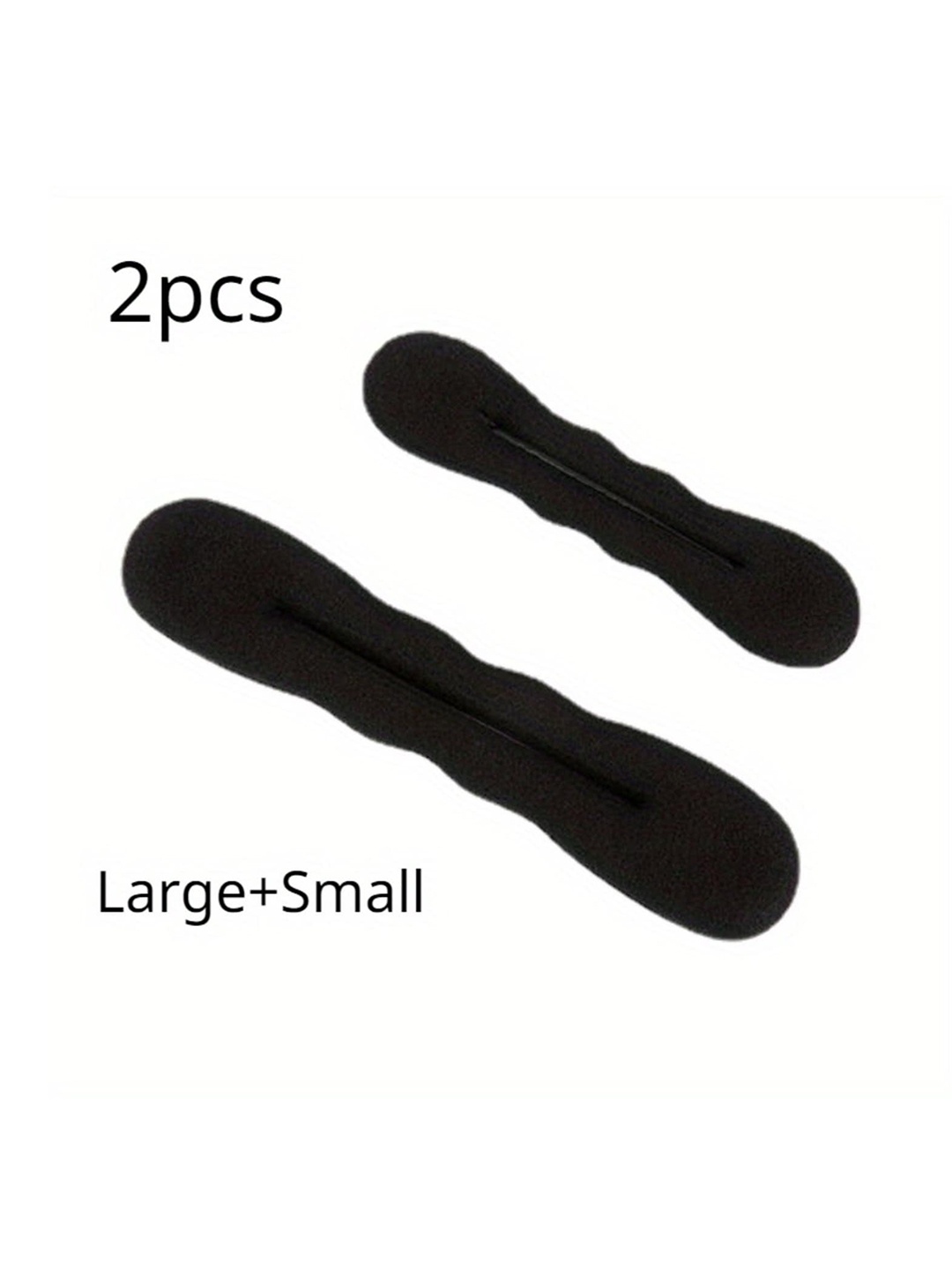 

CHRONEX Set Of 2 Magic Sponge Clip Foam Donut Bun Maker, Black