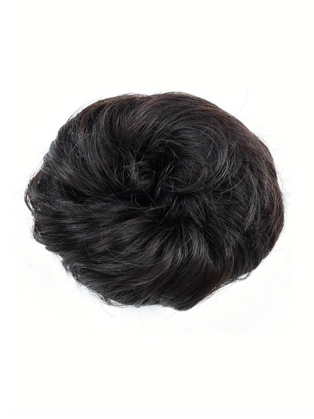 

CHRONEX Real Human Hair Messy Hair Bun Scrunchy Extension, Black