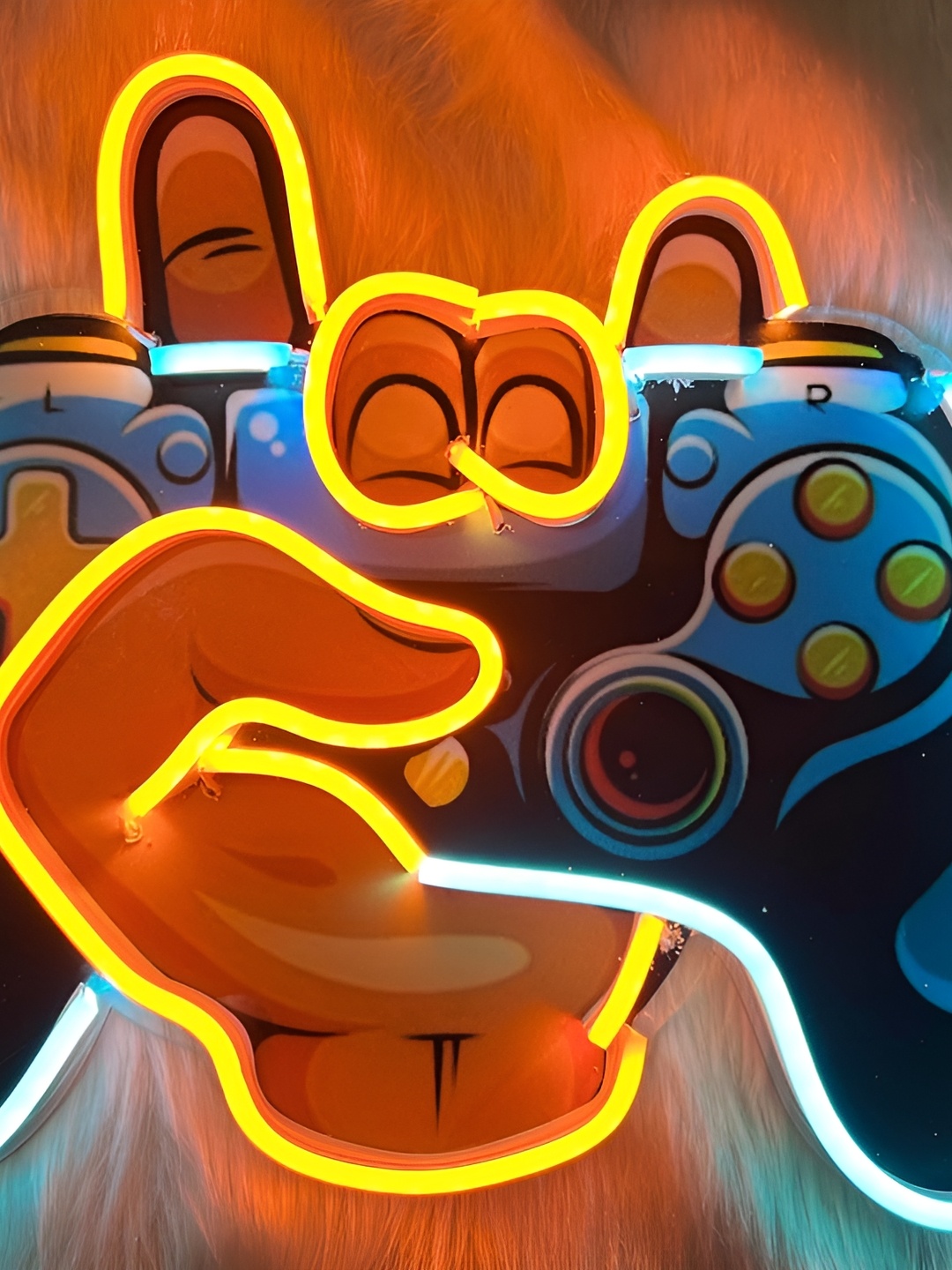 

the party planet Blue & Orange-colored Game Shaped Led Neon Light