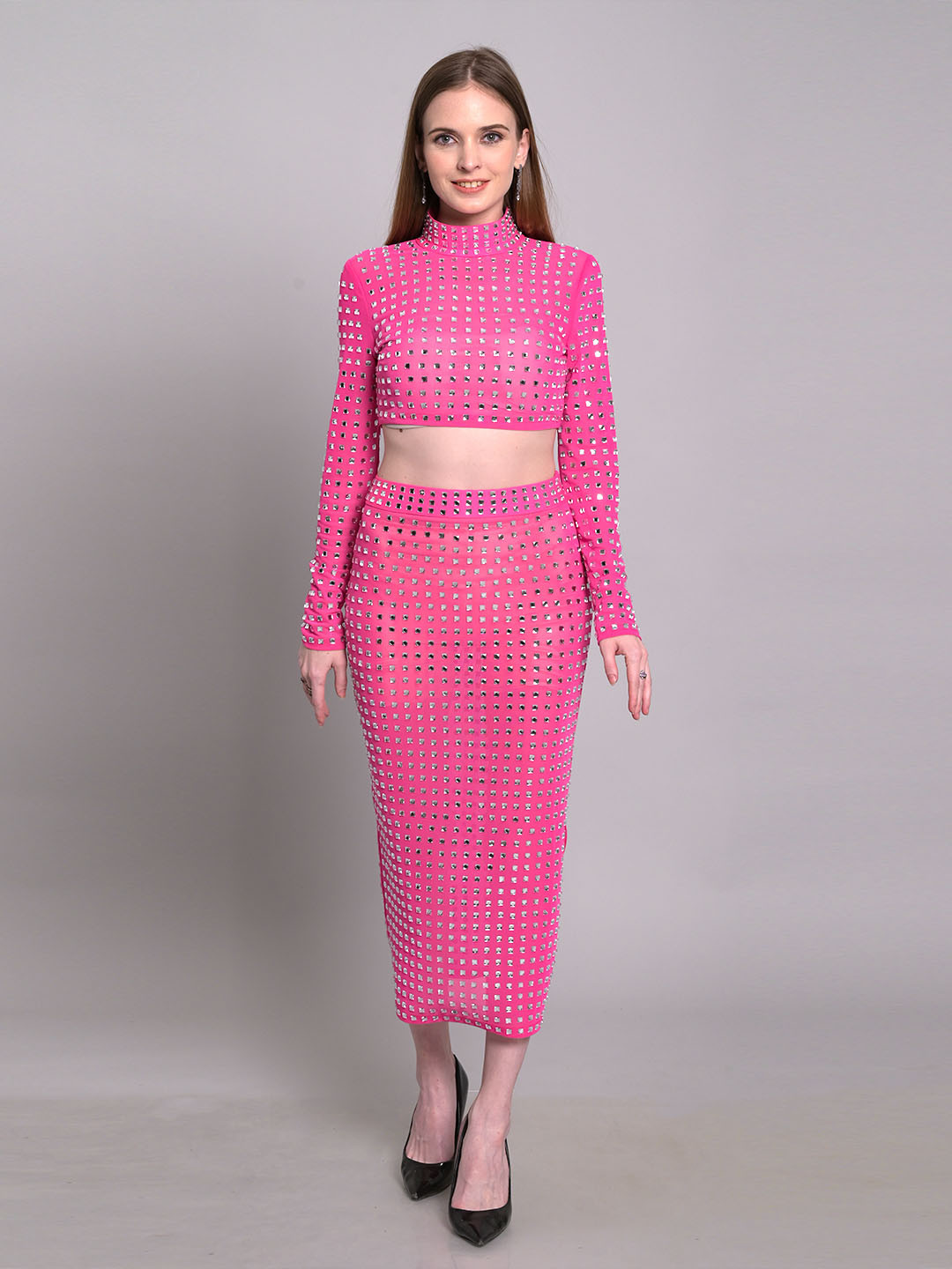 

GPLT-A BEAUTIFUL SOUL Printed Midi Dress, Pink