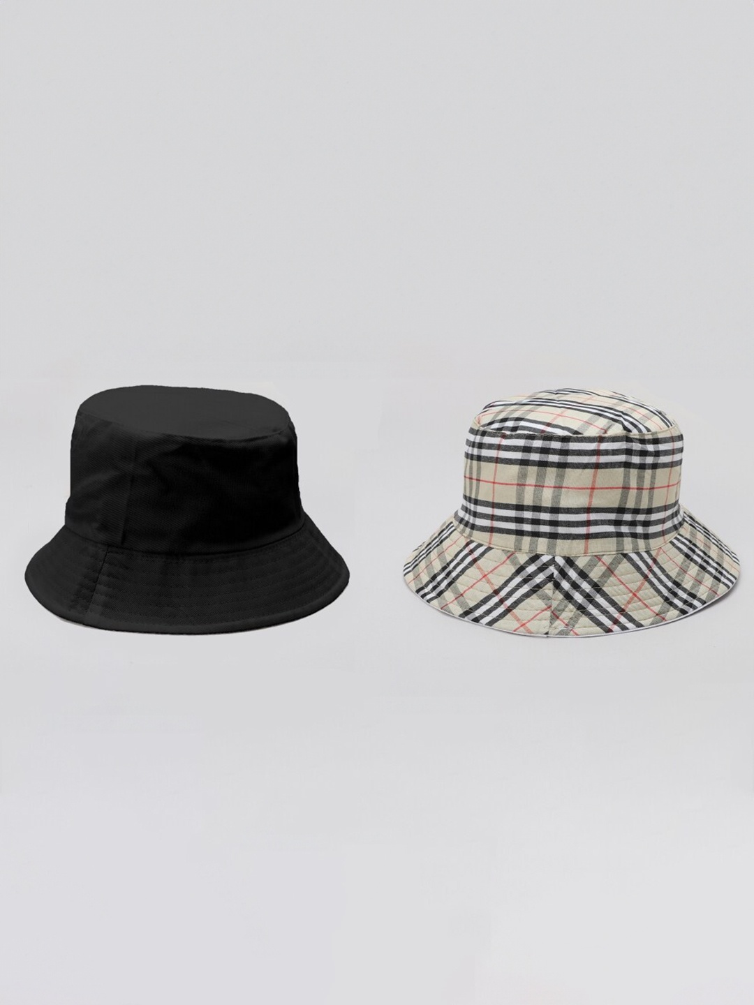 

TIPY TIPY TAP Checked Cotton Reversible Bucket Hat, Black