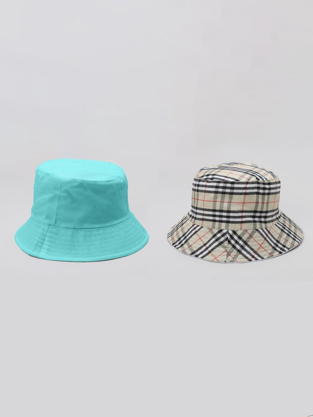 

TIPY TIPY TAP Kids Checked Cotton Reversible Bucket Hat, Sea green