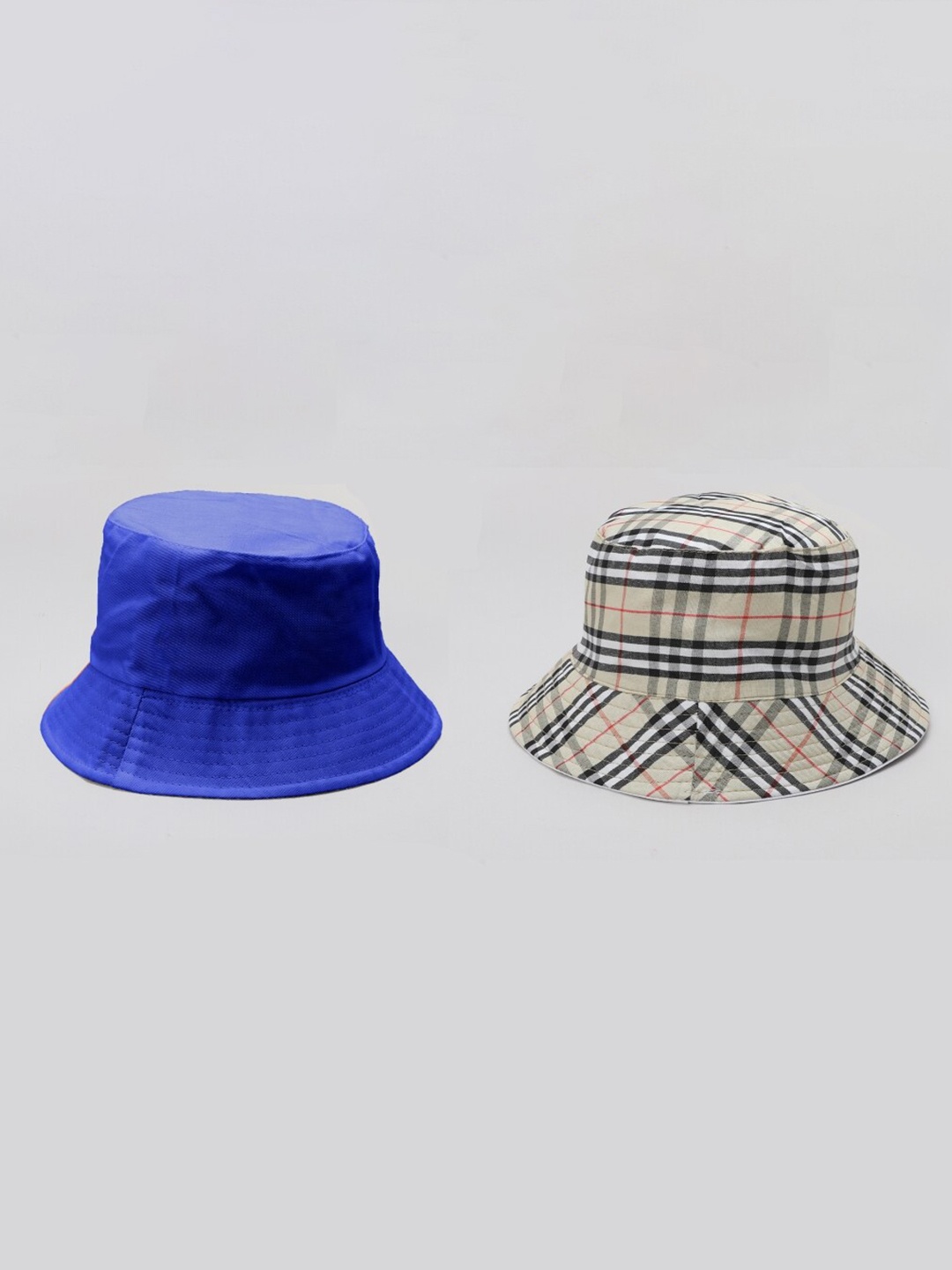 

TIPY TIPY TAP Checked Cotton Reversible Bucket Hat, Blue
