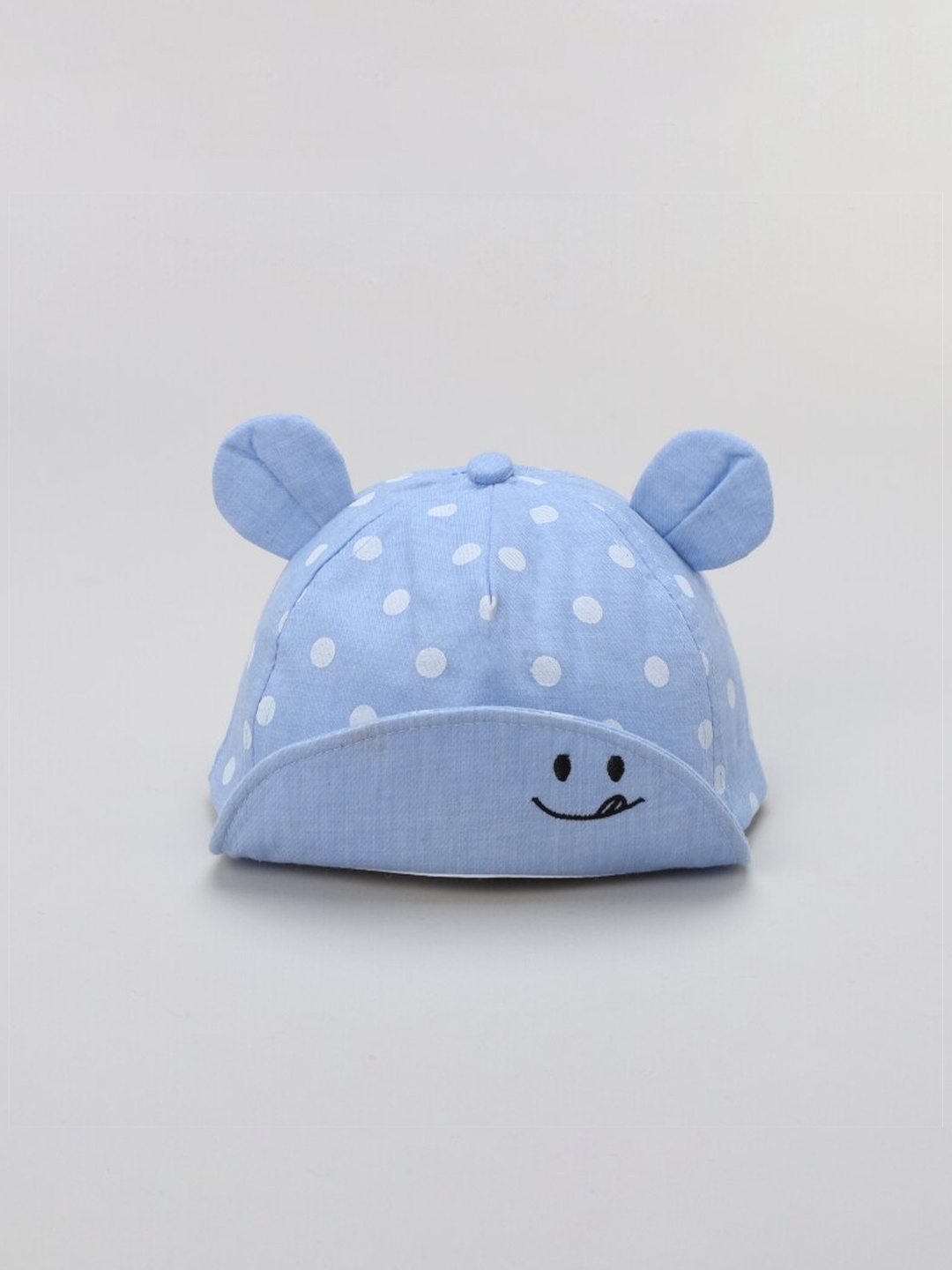 

TIPY TIPY TAP Infants Polka Dot Printed Cotton Baseball Cap, Blue