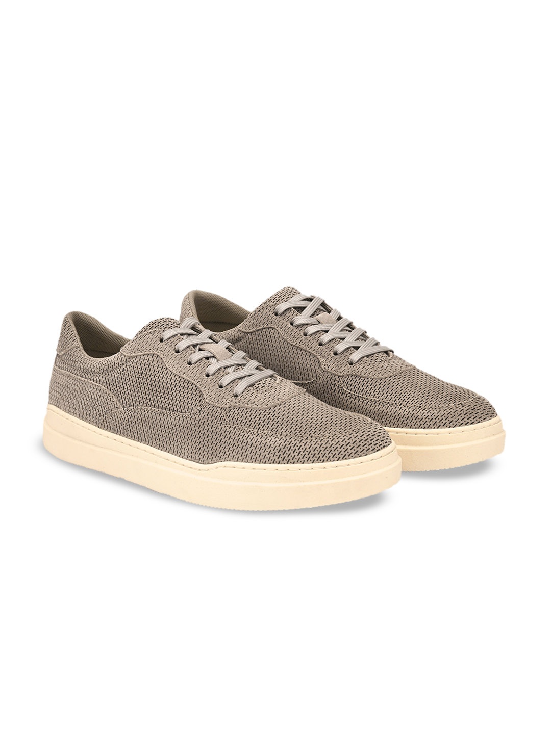 

Alberto Torresi Men Textured Lightweight Sneakers, Taupe
