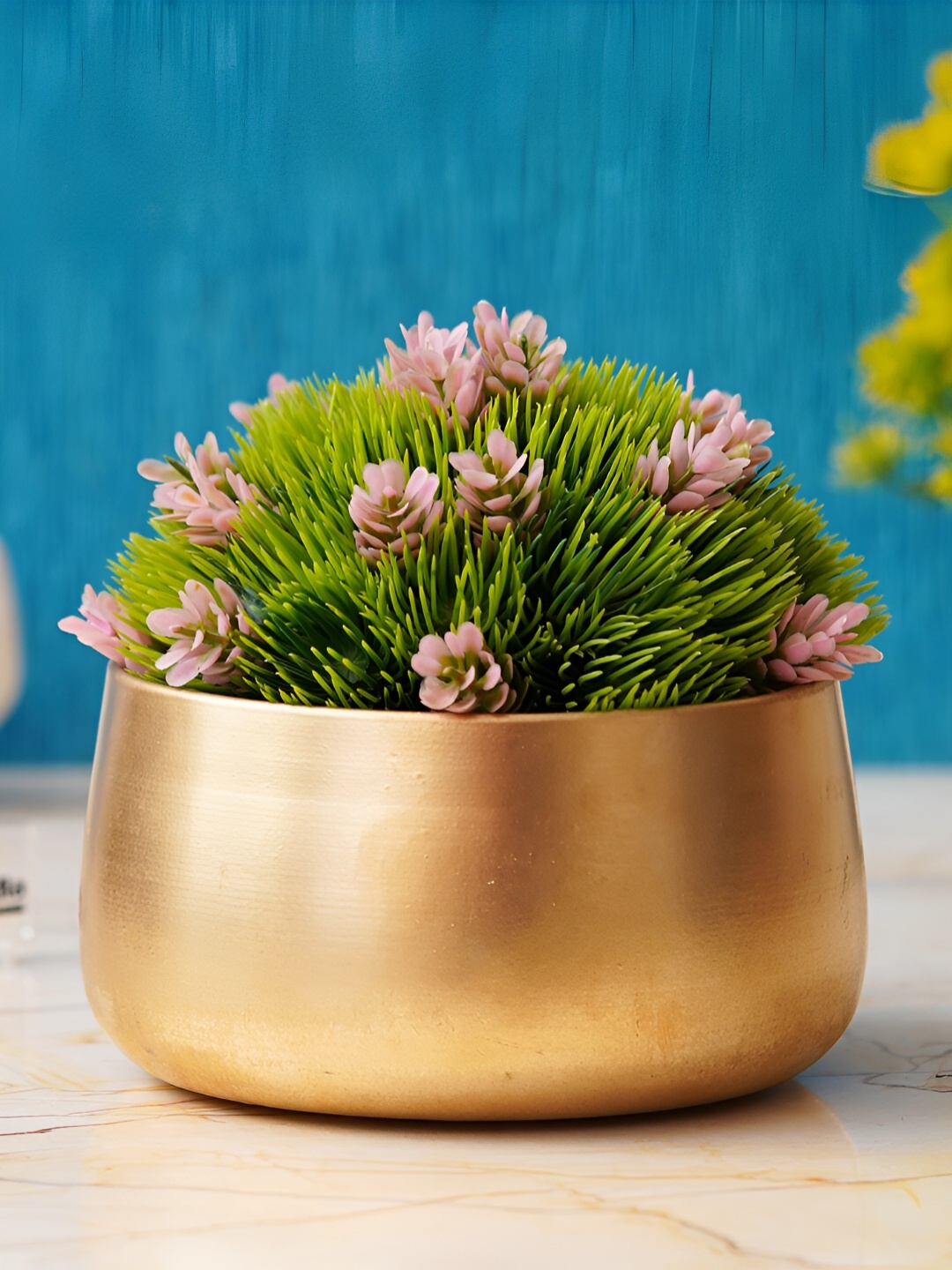 

eCraftIndia Gold-Toned Textured Metal Planters