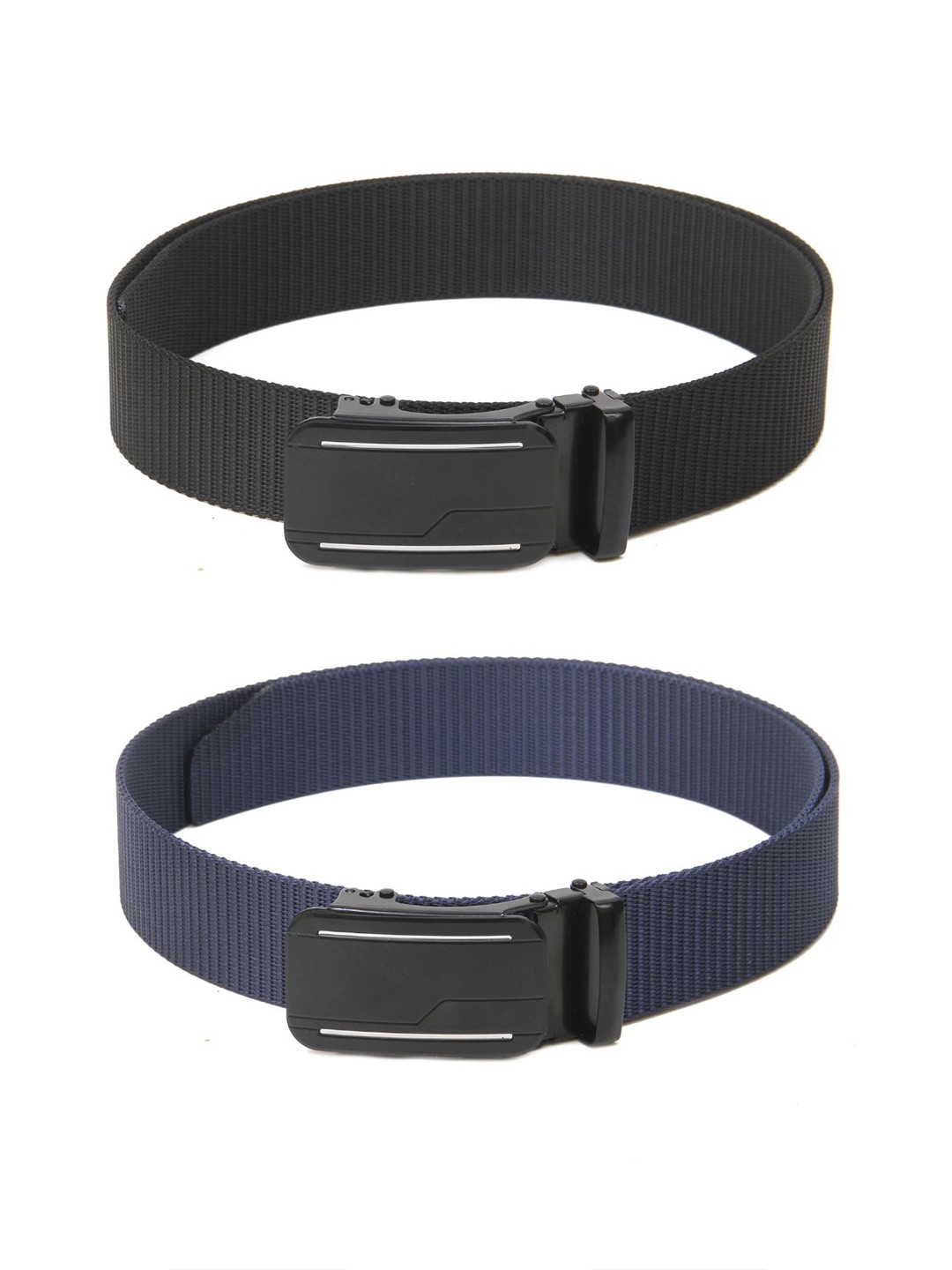 

Calvadoss Boys Set of 2 Textured Belt, Black
