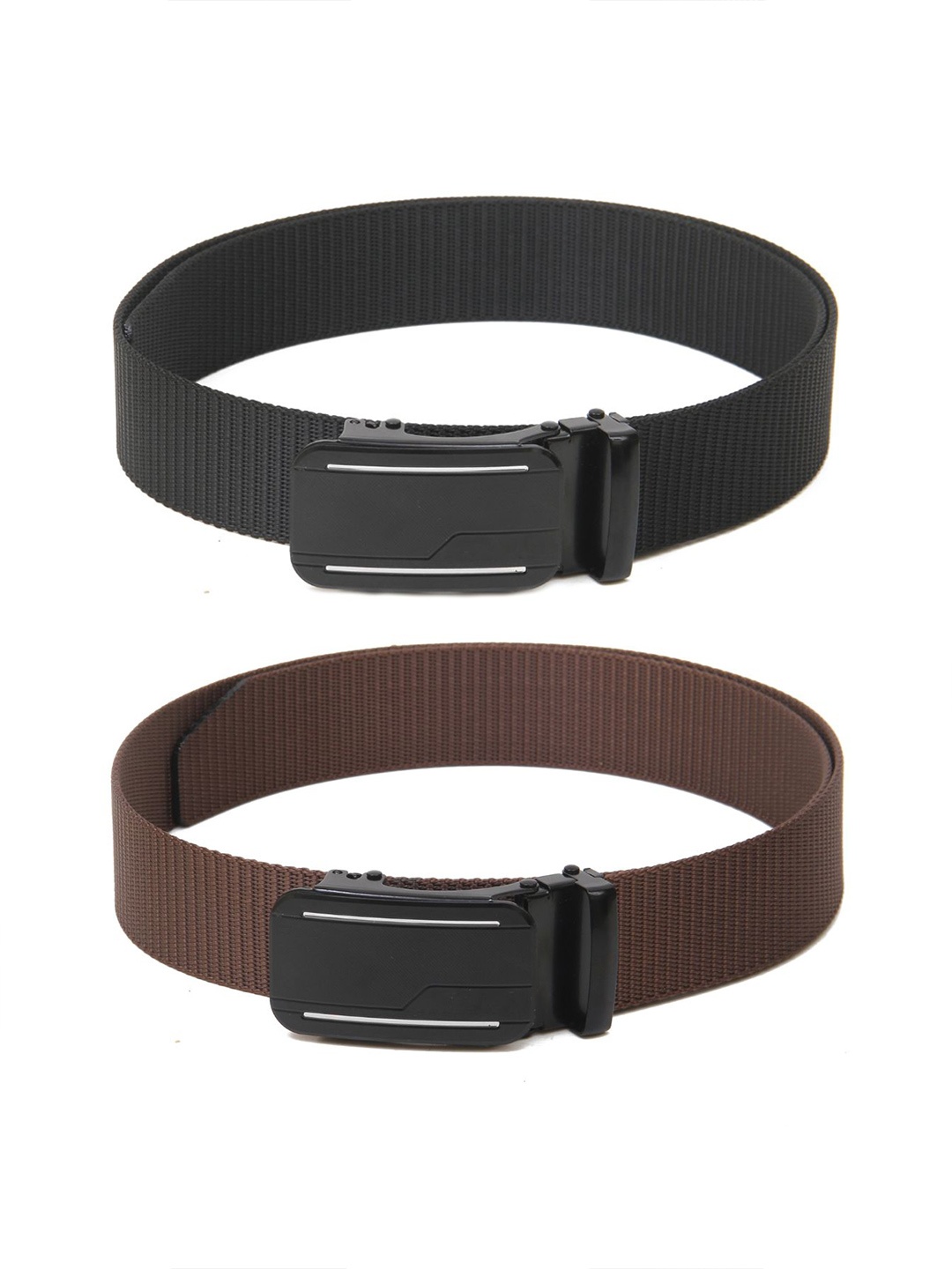 

Calvadoss Boys Set of 2 Textured Belt, Black