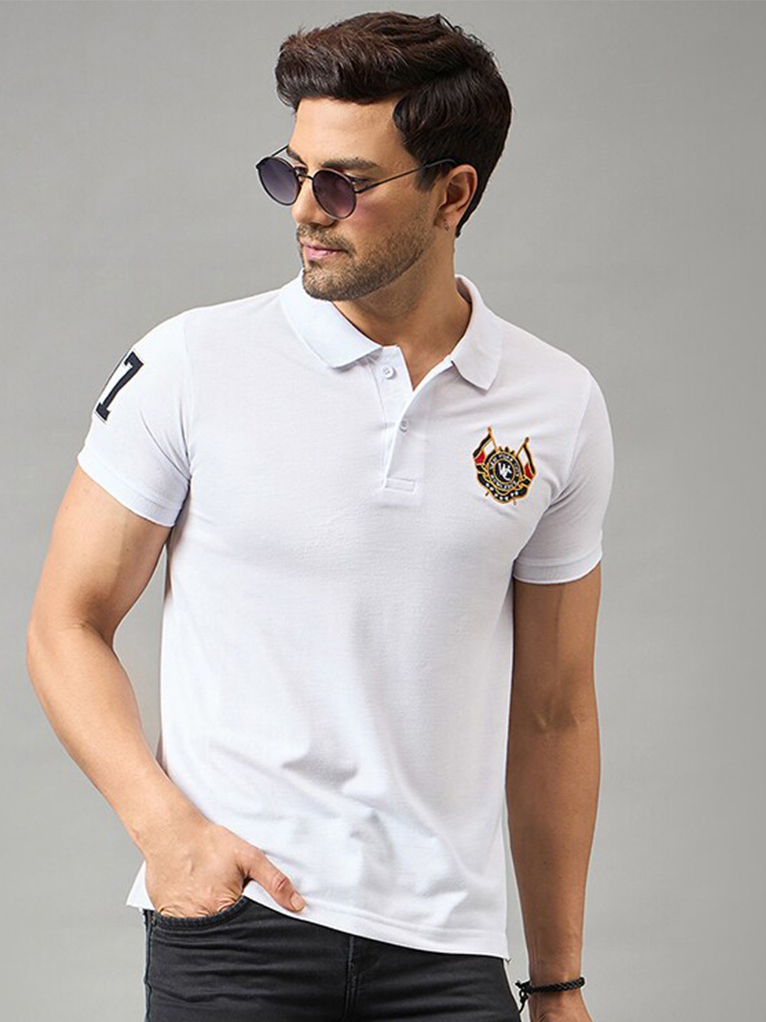 

Zigo Polo Collar Cotton T-shirt, White
