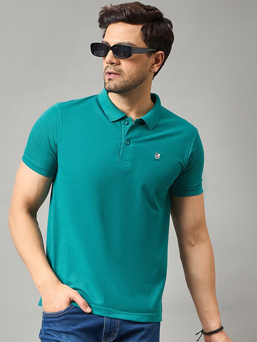 

Zigo Polo Collar Cotton T-shirt, Green