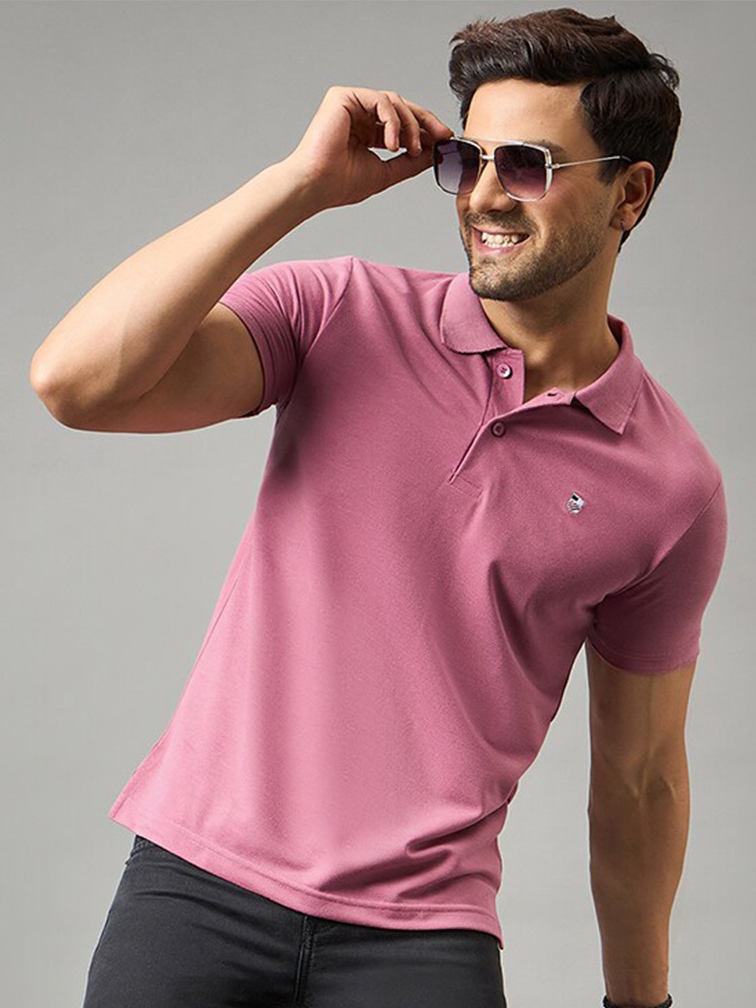 

Zigo Polo Collar Cotton T-shirt, Pink