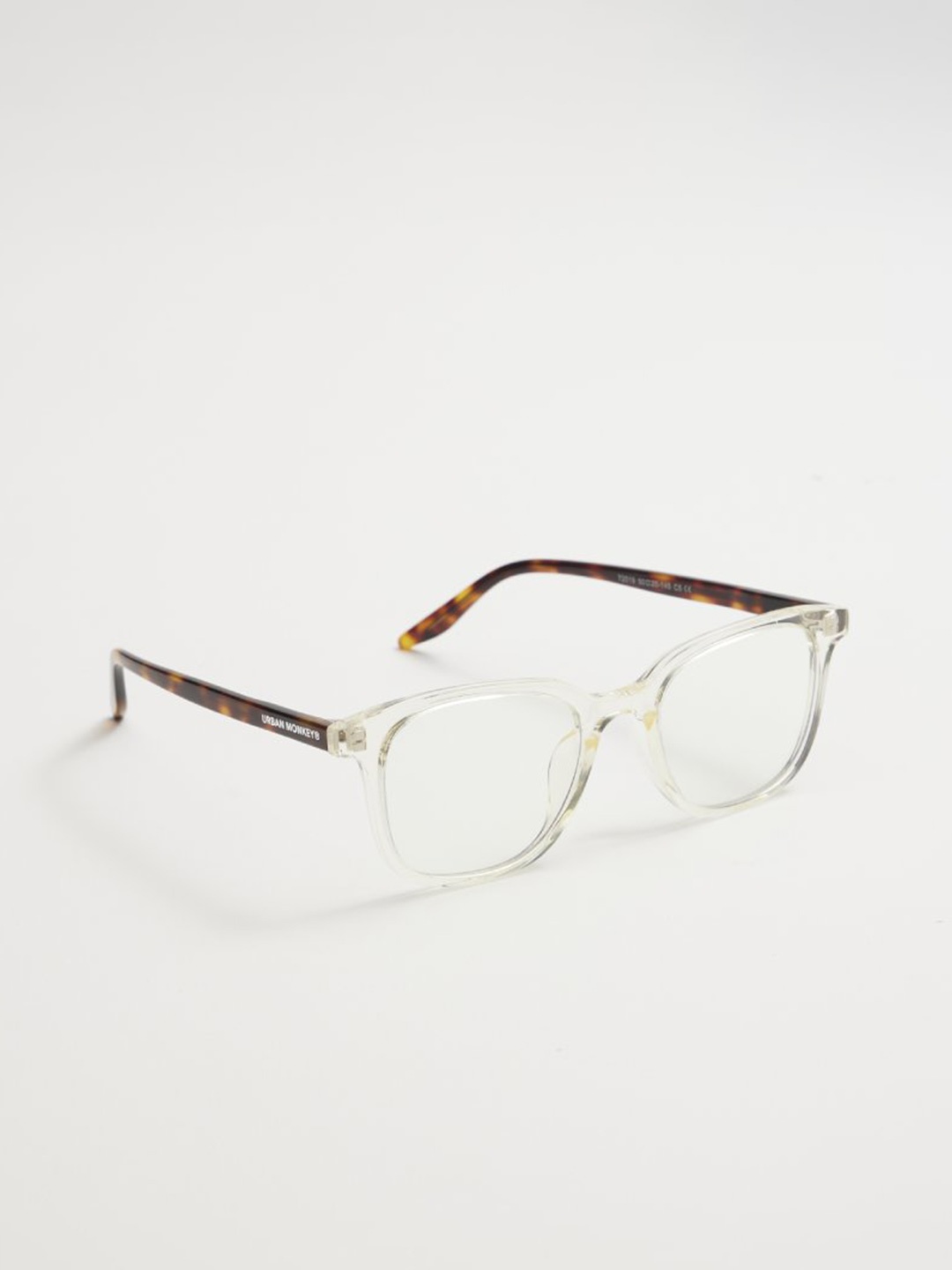 

Urban Monkey Unisex Square Sunglasses With UV Protected Lens, Transparent