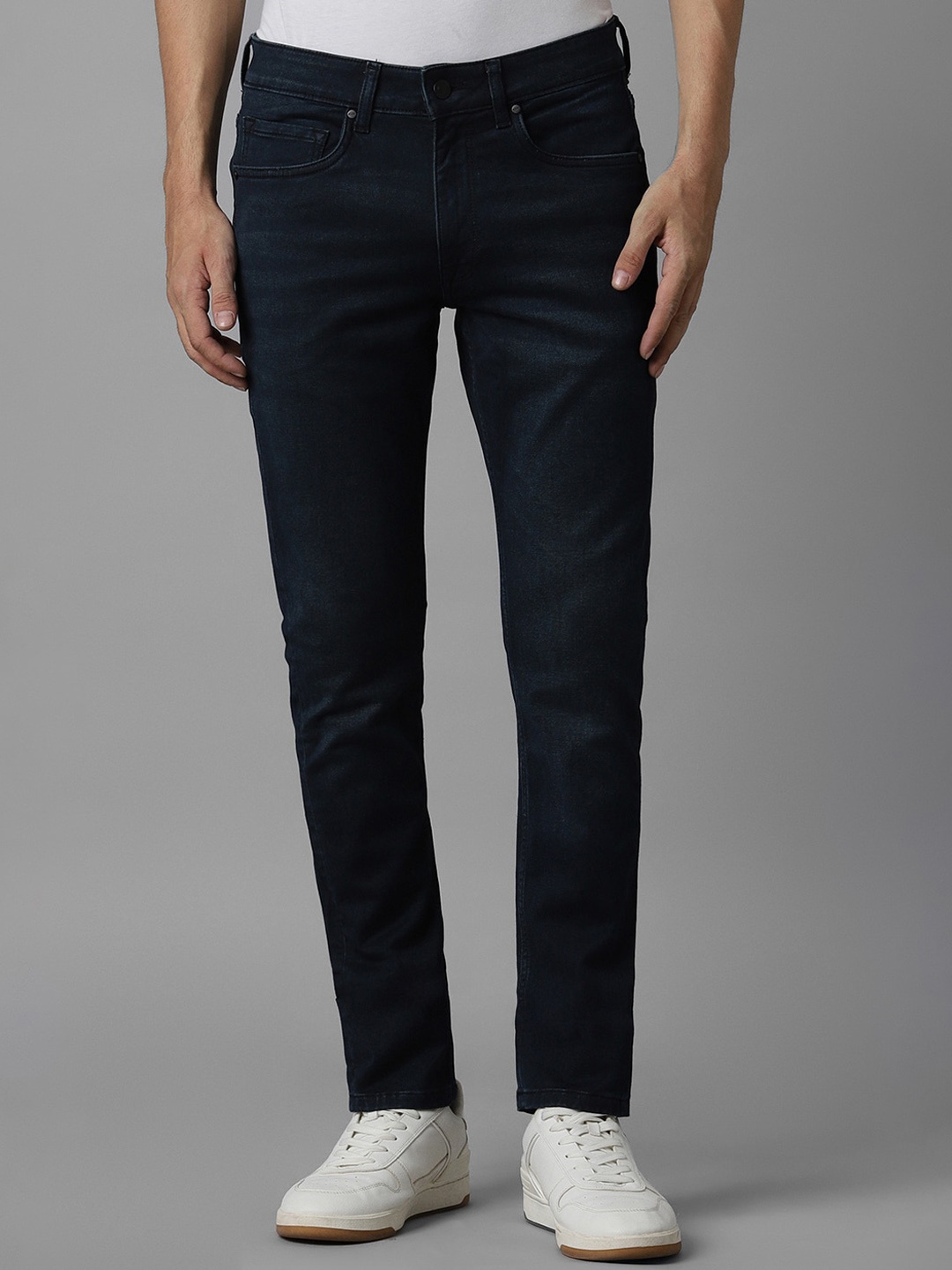 

Louis Philippe Jeans Men Super Slim Fit Low-Rise Jeans, Navy blue
