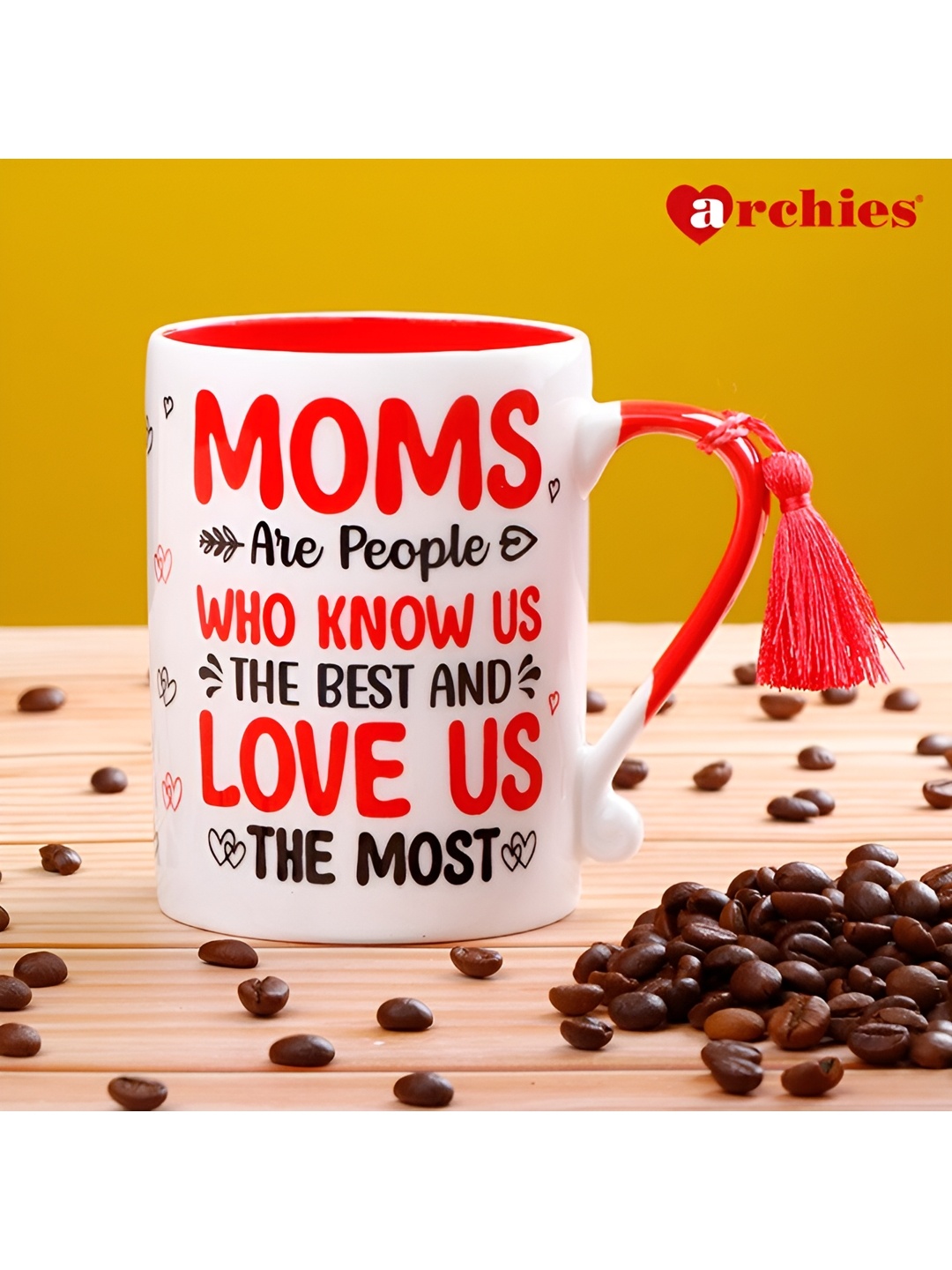 

Archies White & Red Text or Slogans Printed Ceramic Glossy Mug