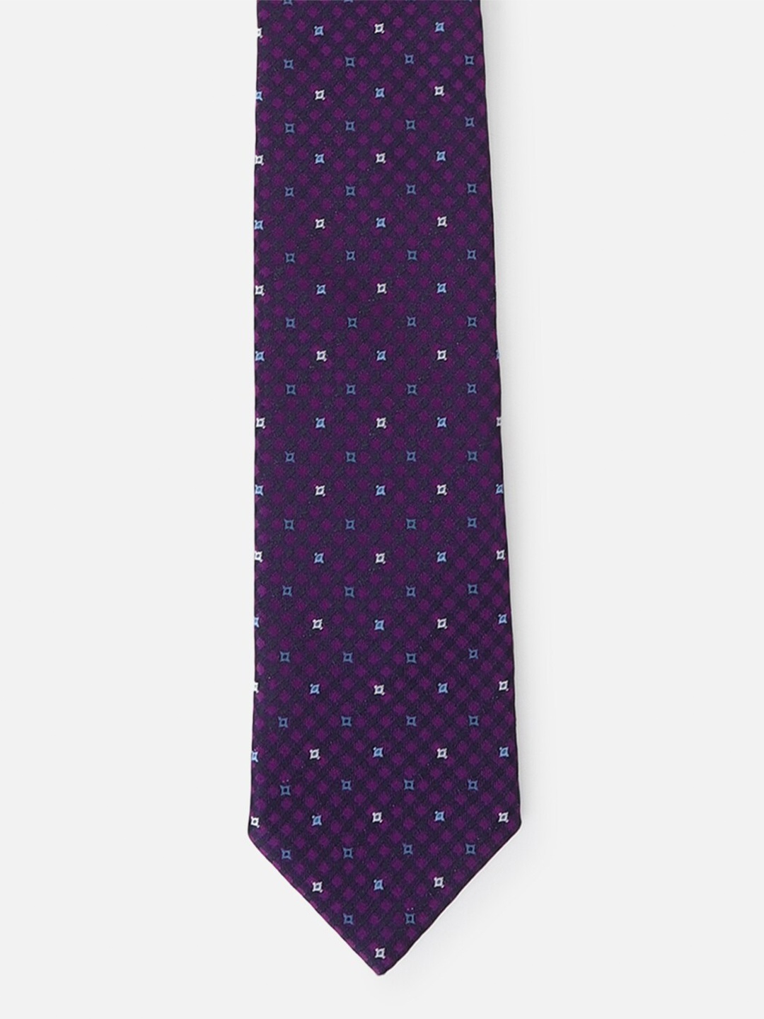 

Van Heusen Men Woven Design Skinny Tie, Purple