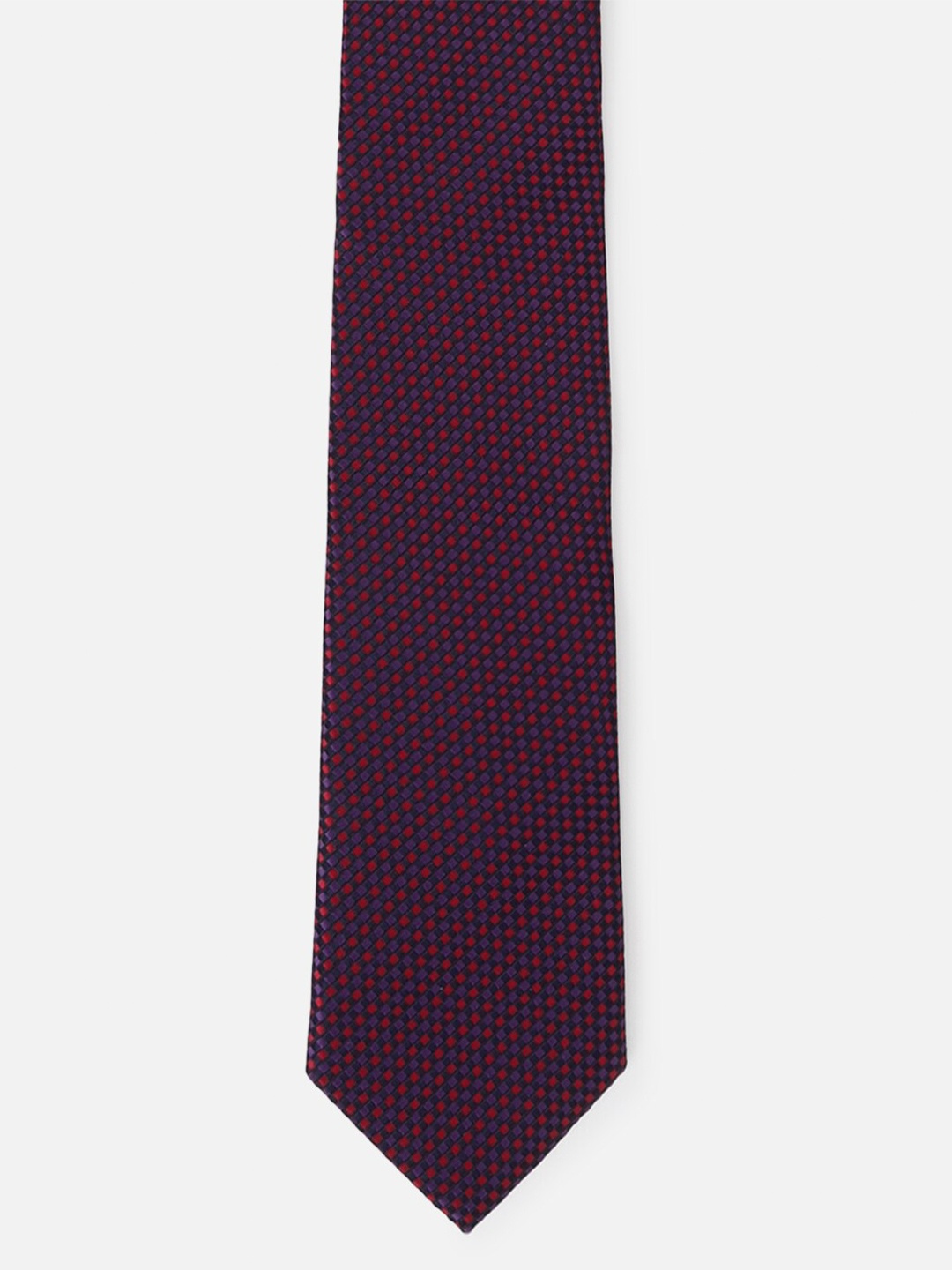 

Van Heusen Men Woven Design Skinny Tie, Purple