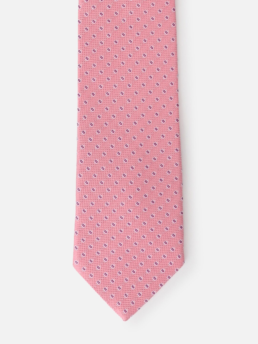 

Van Heusen Men Woven Design Skinny Tie, Pink