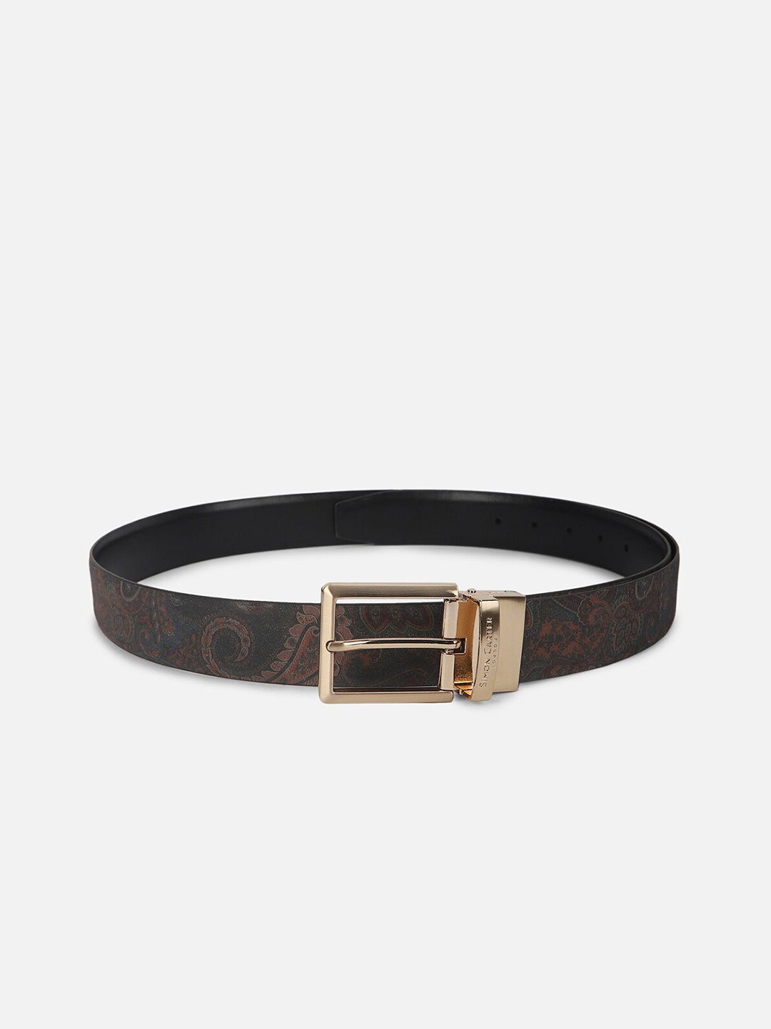 

SIMON CARTER LONDON Men Printed Leather Belt, Black