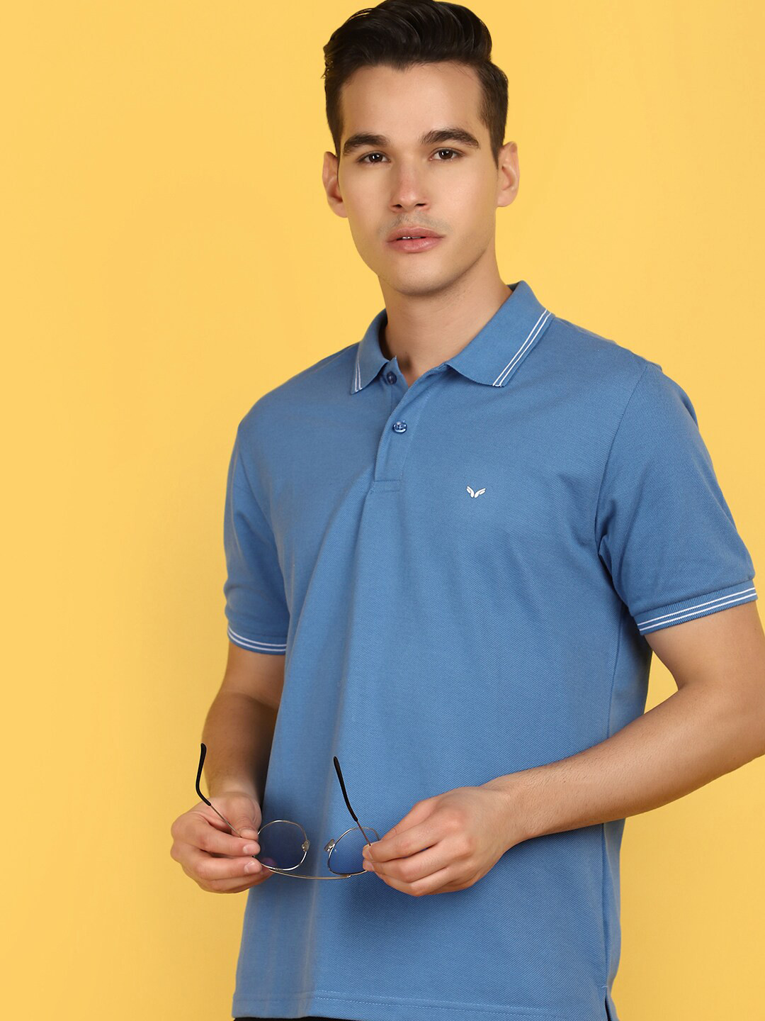 

V-Mart Polo Collar Cotton T-Shirt, Blue