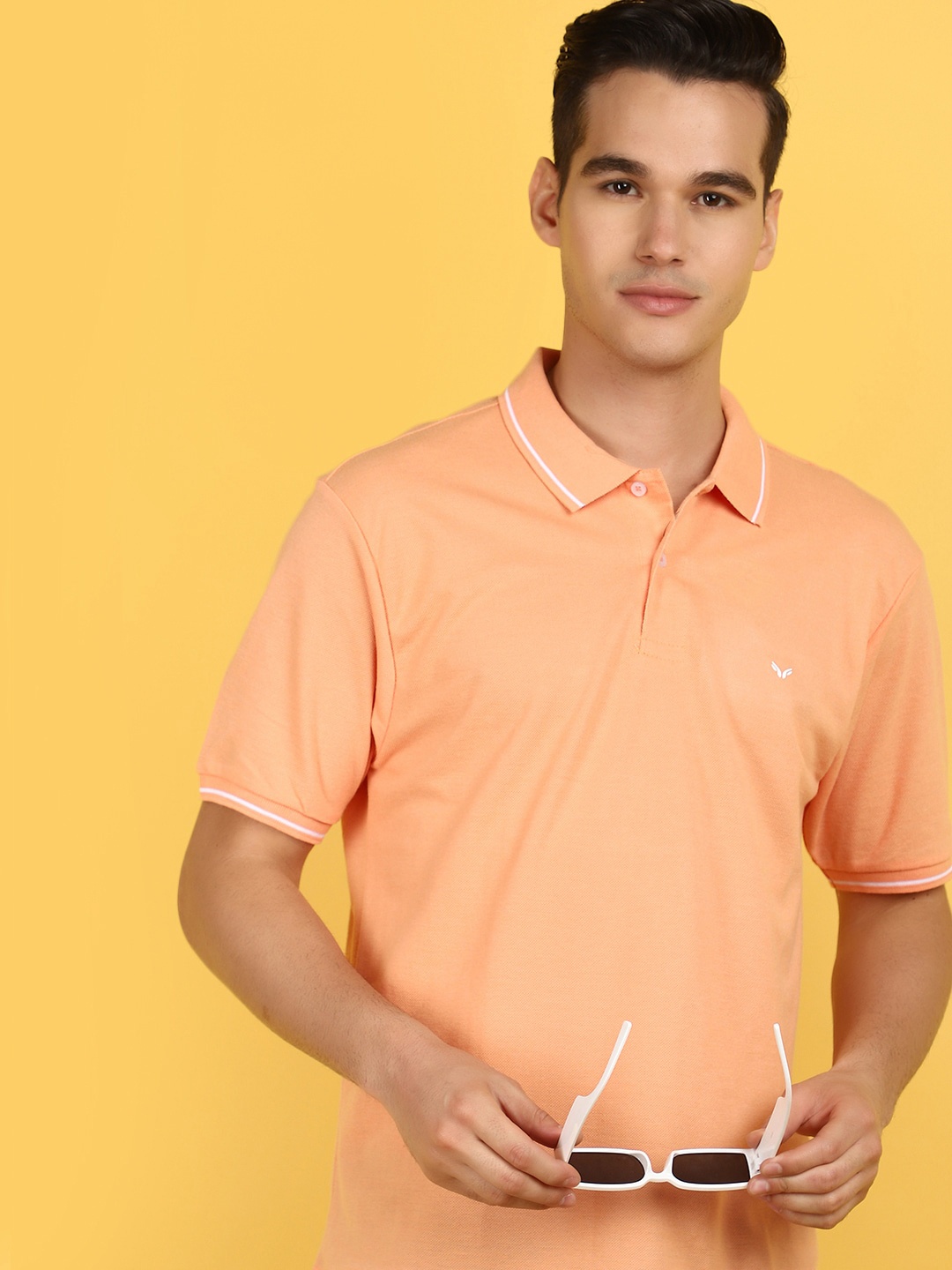 

V-Mart Men Polo Collar T-shirt, Orange