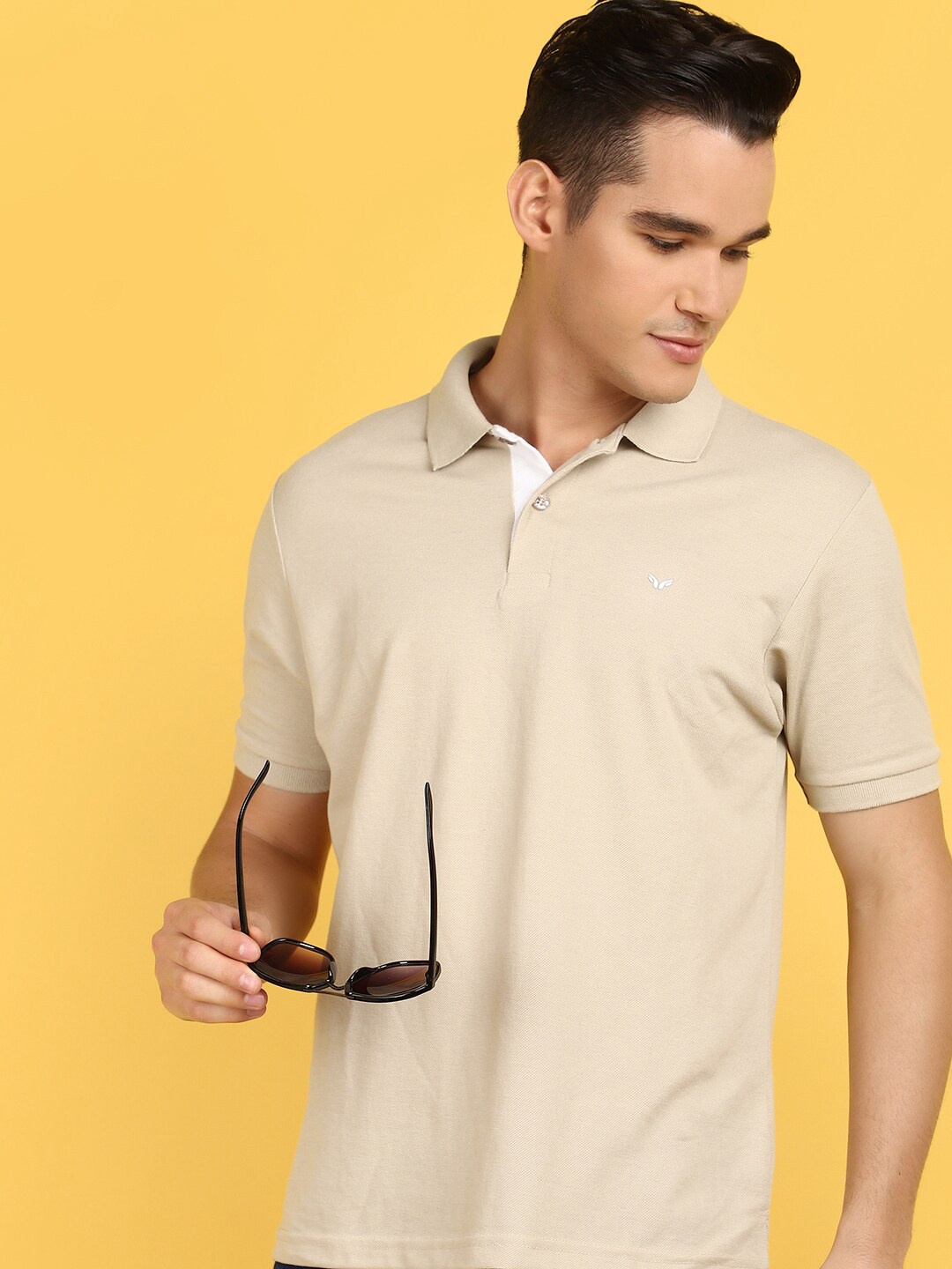 

V-Mart Polo Collar Short Sleeves T-shirt, Beige