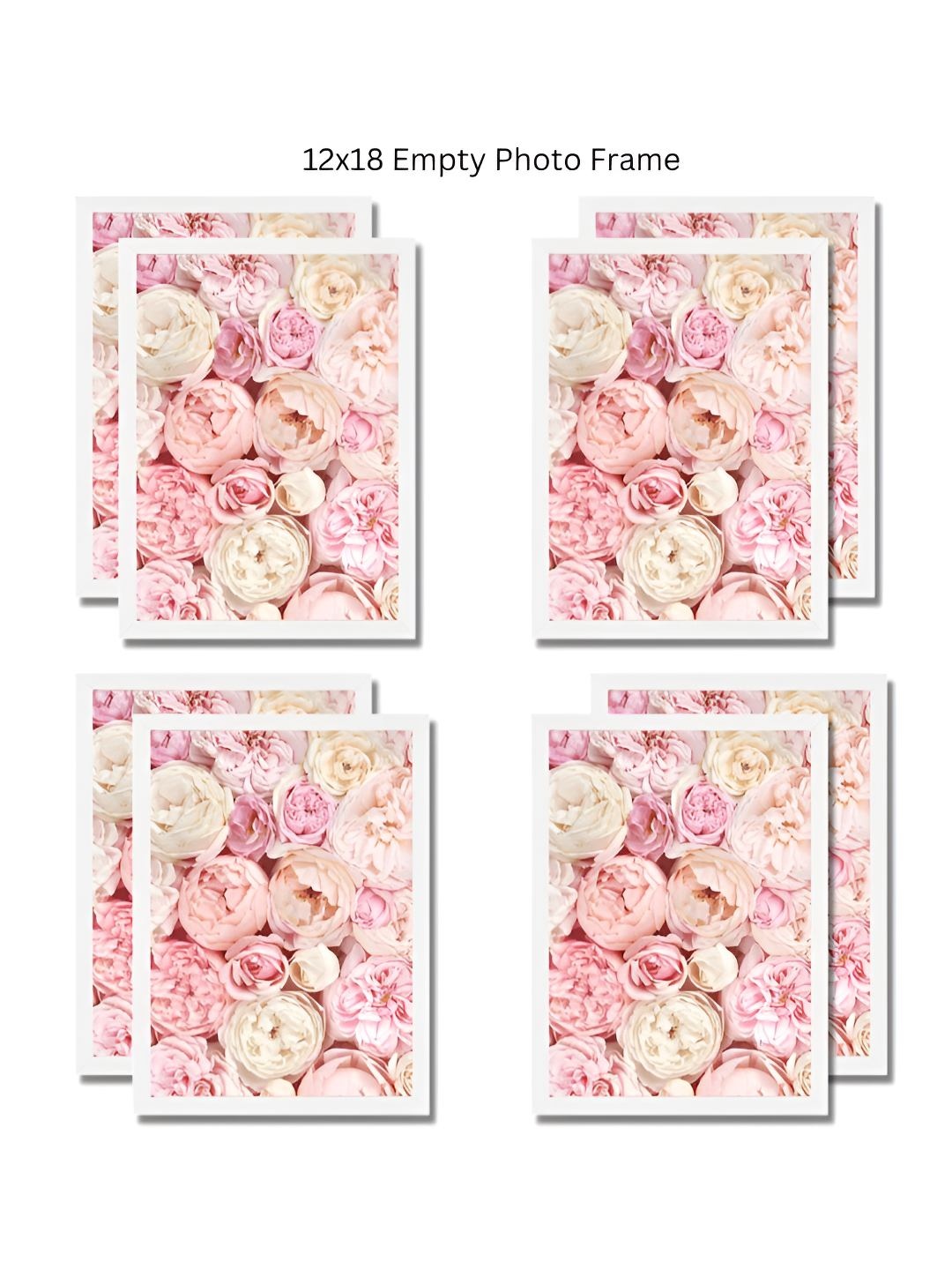 

AbhiKalpya Art Studio-Get a vibe White 8 Pieces Wall Photo Frames