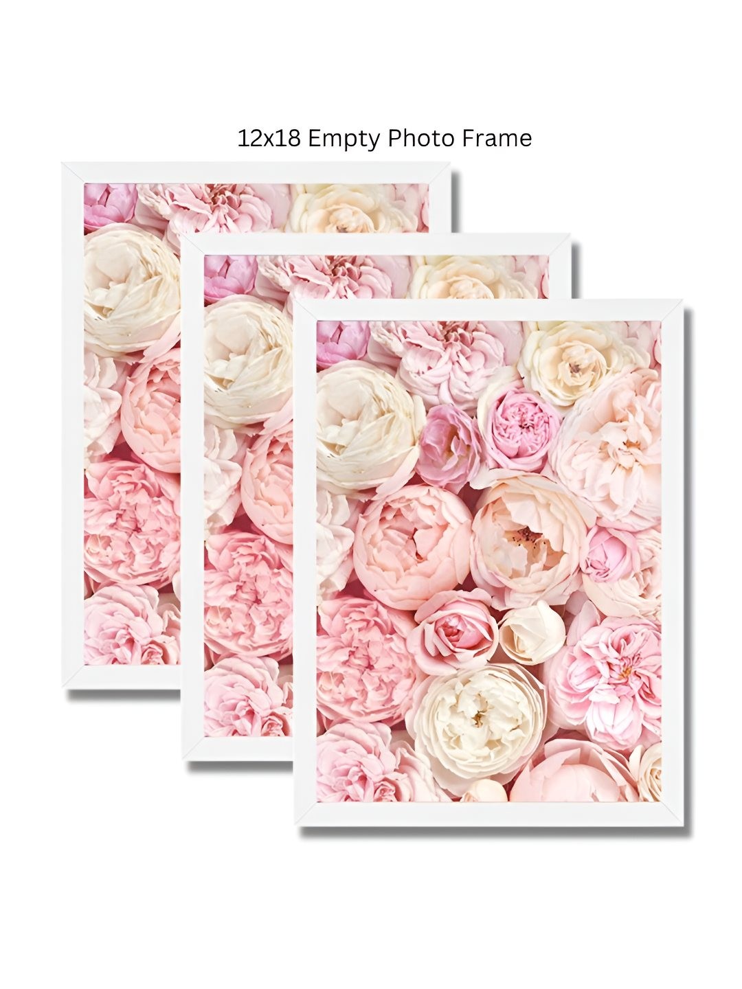 

AbhiKalpya Art Studio-Get a vibe White 3 Pieces Wall Photo Frames