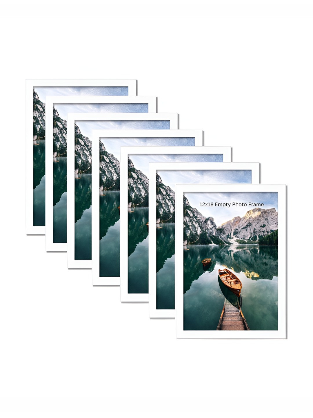 

AbhiKalpya Art Studio-Get a vibe White 7 Pieces Wall Photo Frames