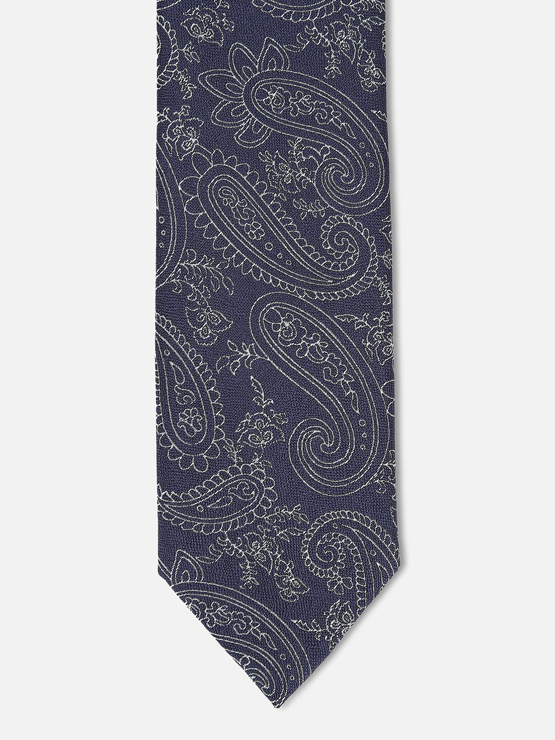 

Van Heusen Men Woven Design Skinny Tie, Navy blue
