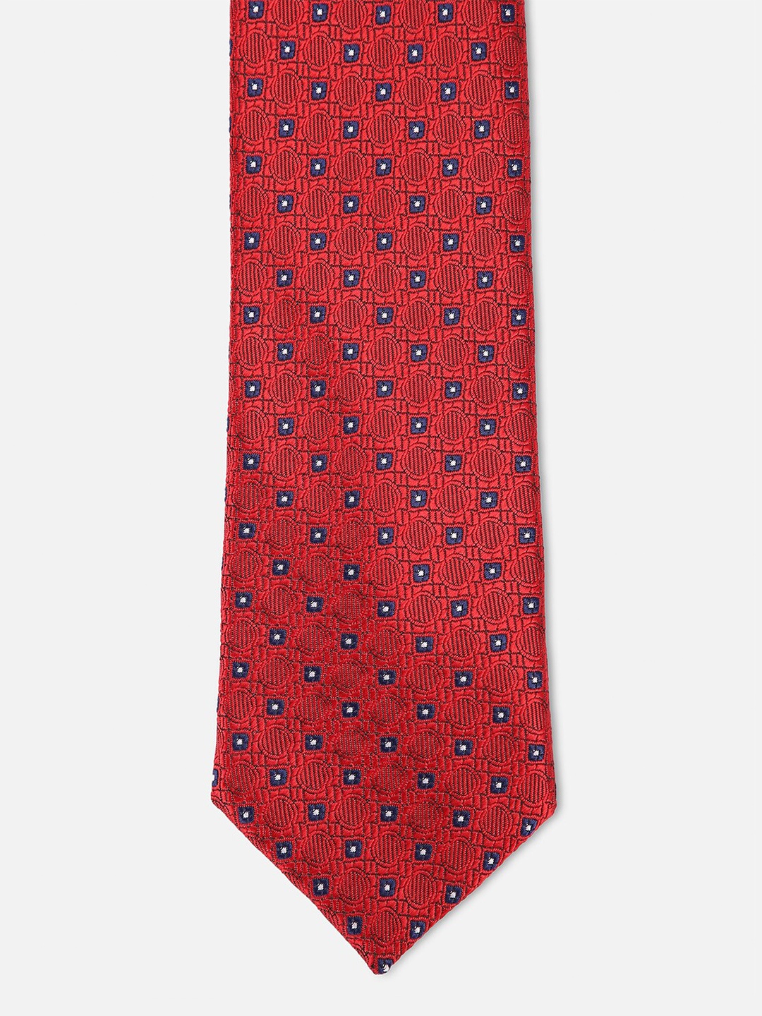 

Van Heusen Men Woven Design Skinny Tie, Red