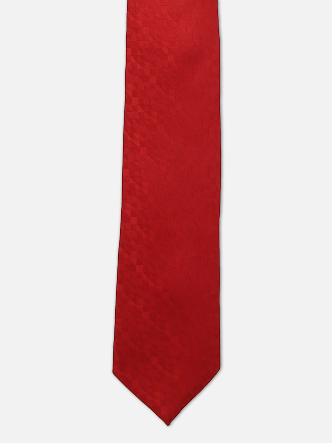 

Van Heusen Men Woven Design Skinny Tie, Red