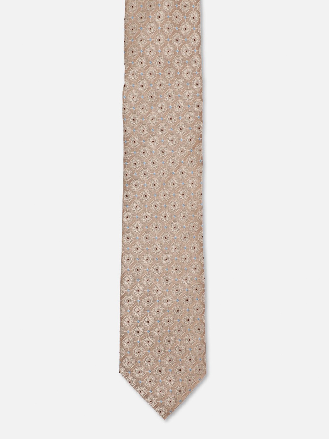 

Van Heusen Men Woven Design Skinny Tie, Beige