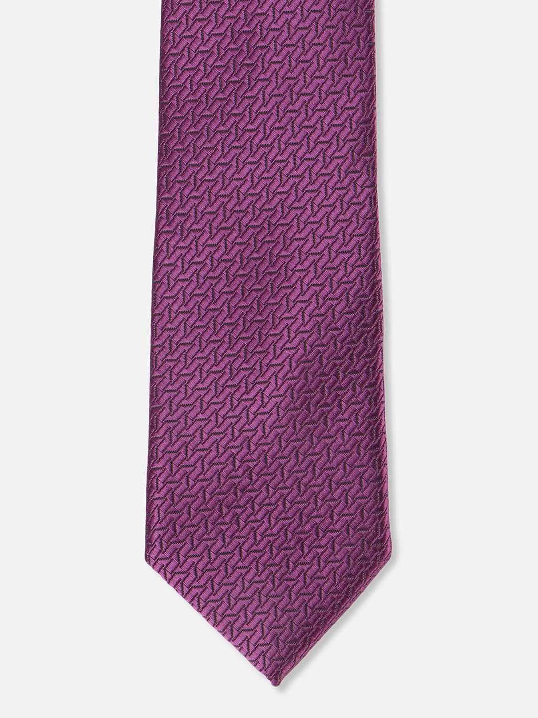 

Van Heusen Men Woven Design Skinny Tie, Purple