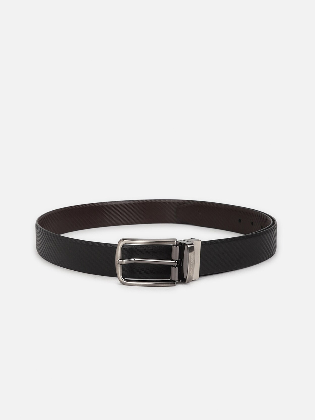 

Allen Solly Men Textured Genuine Leather Formal Belt, Black