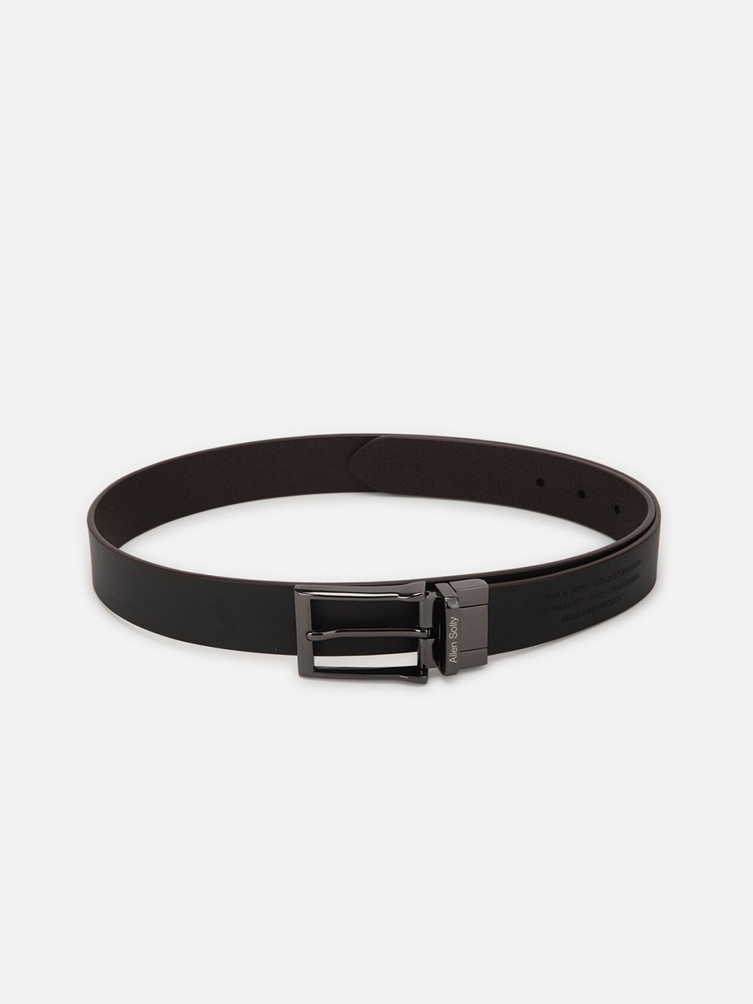 

Allen Solly Men Textured Genuine Leather Formal Belt, Black