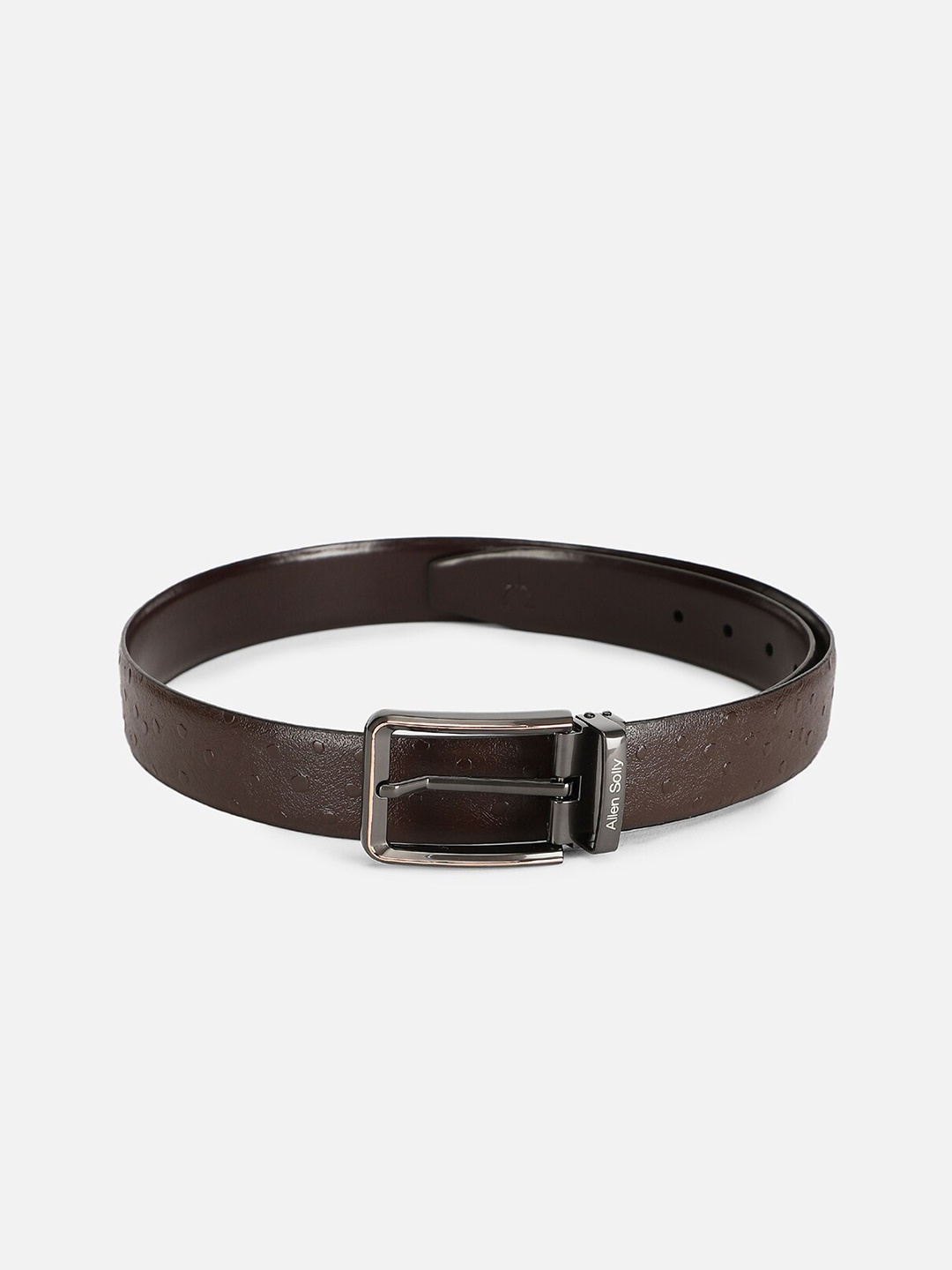 

Allen Solly Men Textured Leather Belt, Brown