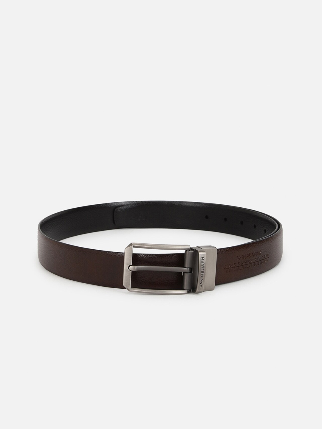 

Van Heusen Men Textured Leather Formal Belt, Brown