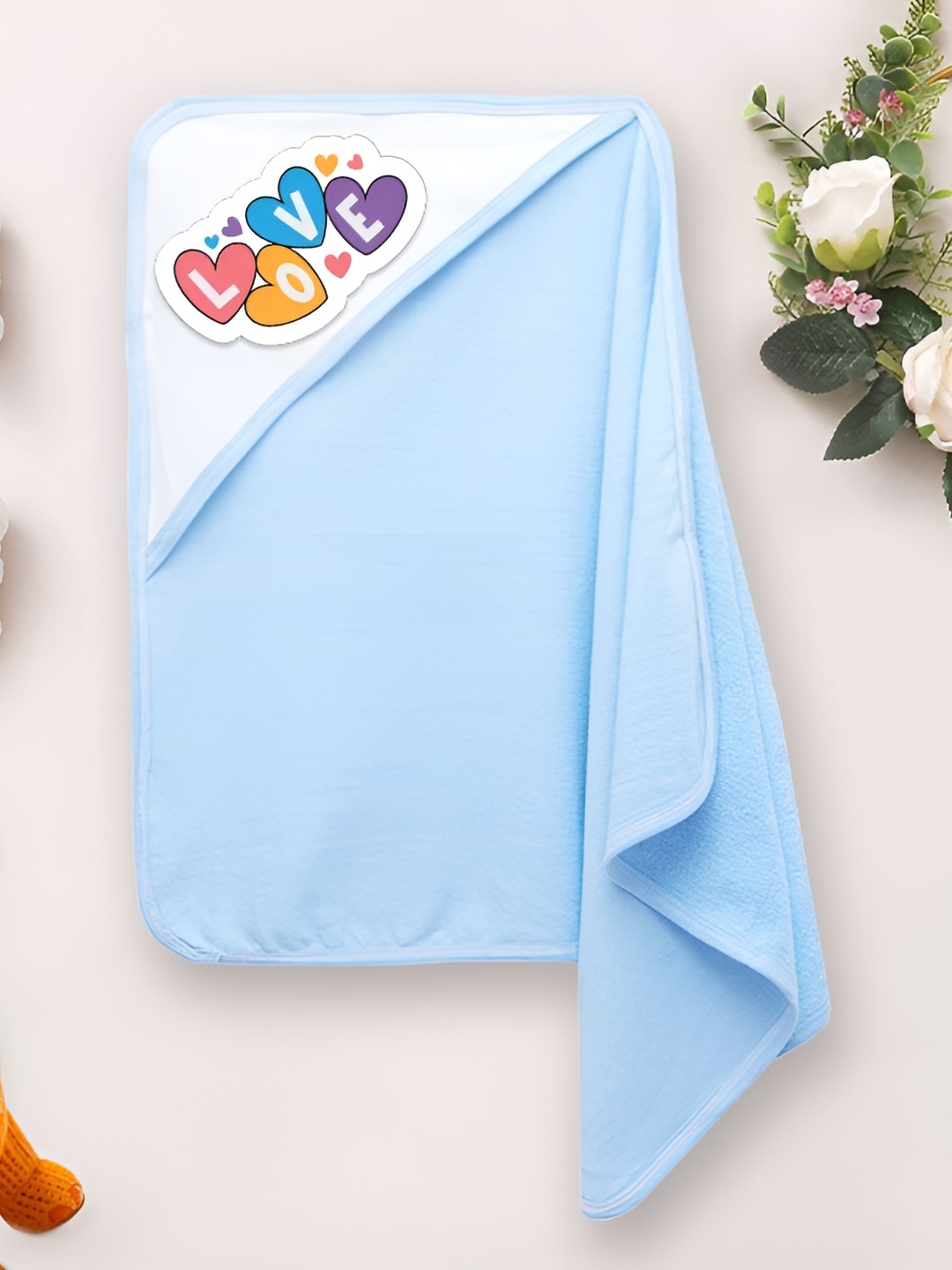 

Babywish Navy Blue & White Printed Cotton 225 GSM Bath Towel