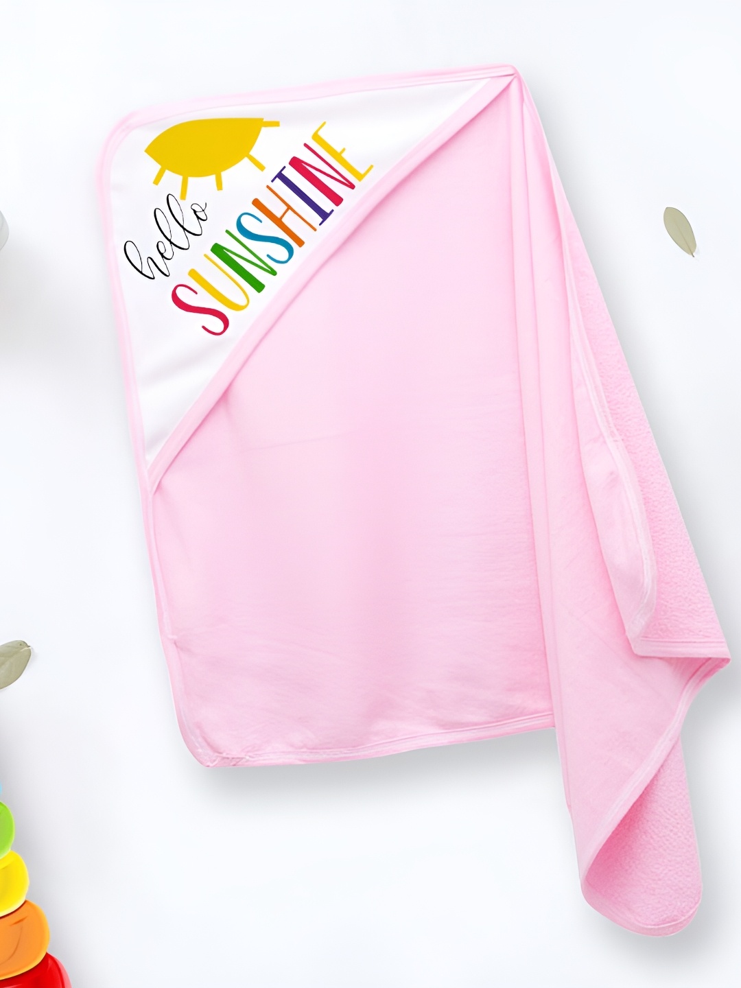 

Babywish Pink & White Printed Cotton 225 GSM Bath Towel
