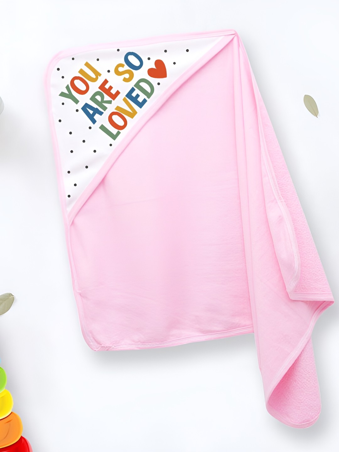 

Babywish Pink & White Printed Cotton 225 GSM Bath Towel